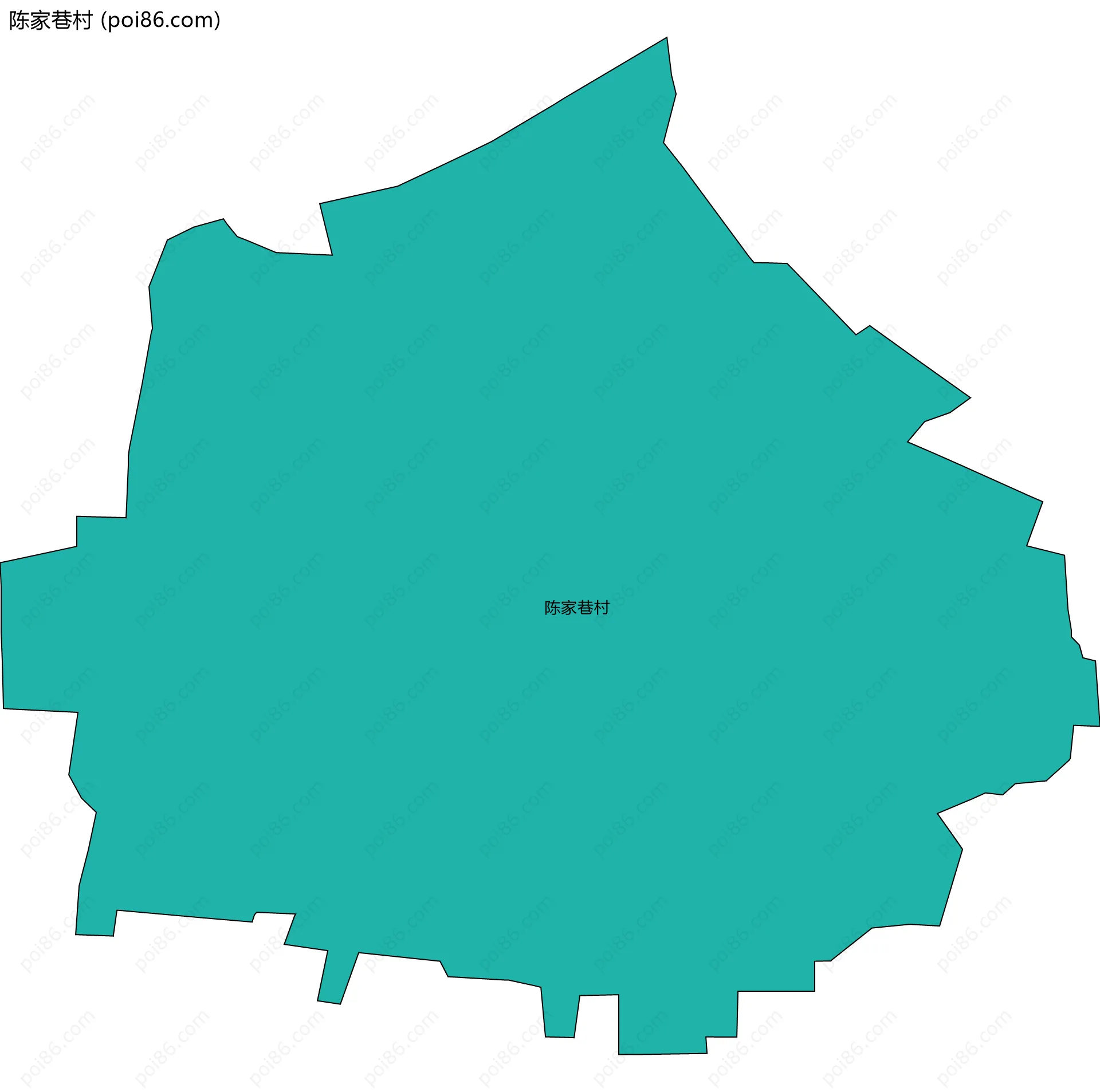 陈家巷村边界地图