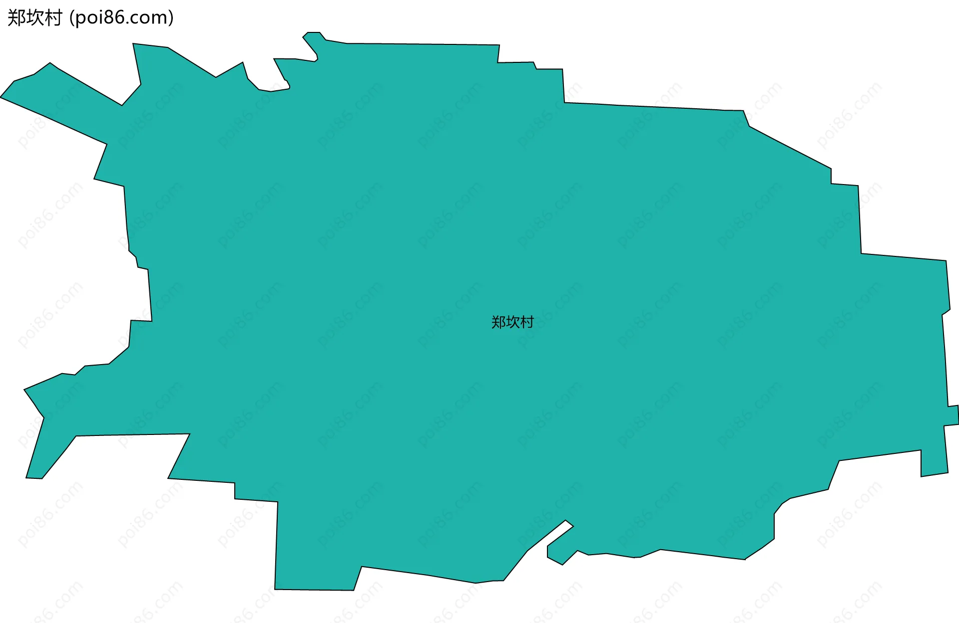 郑坎村边界地图
