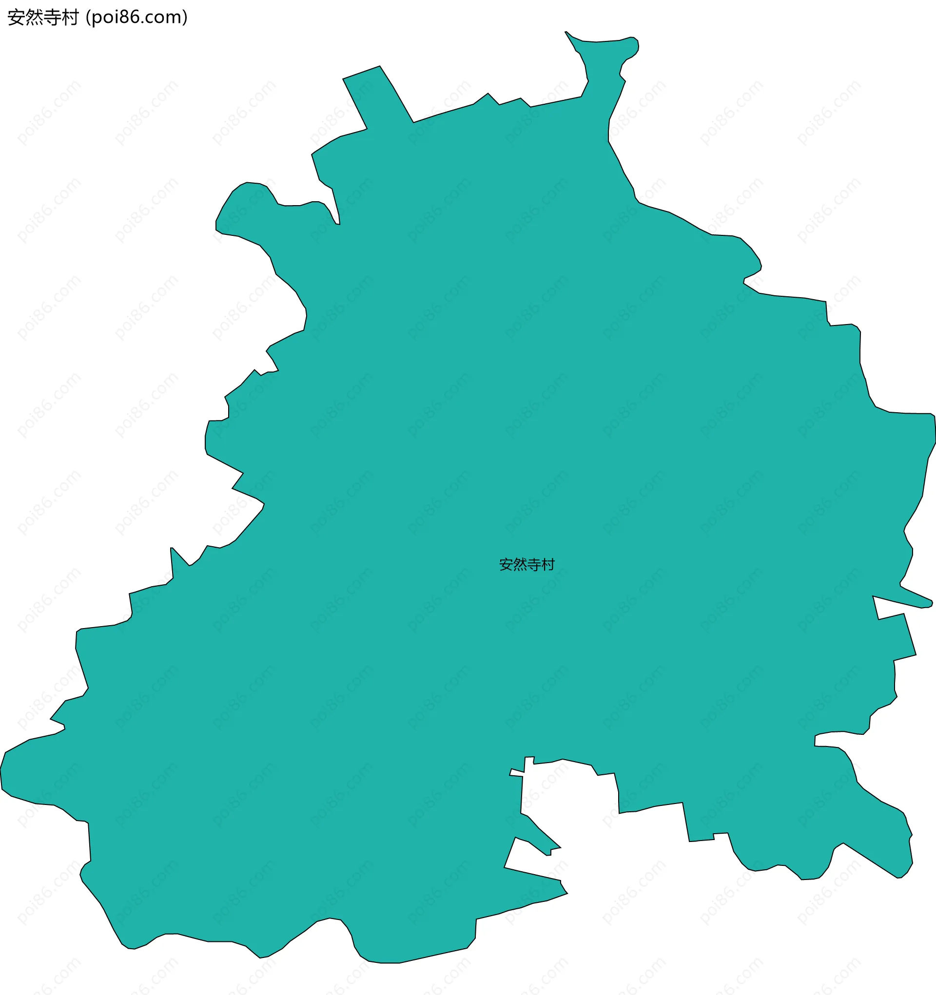 安然寺村边界地图