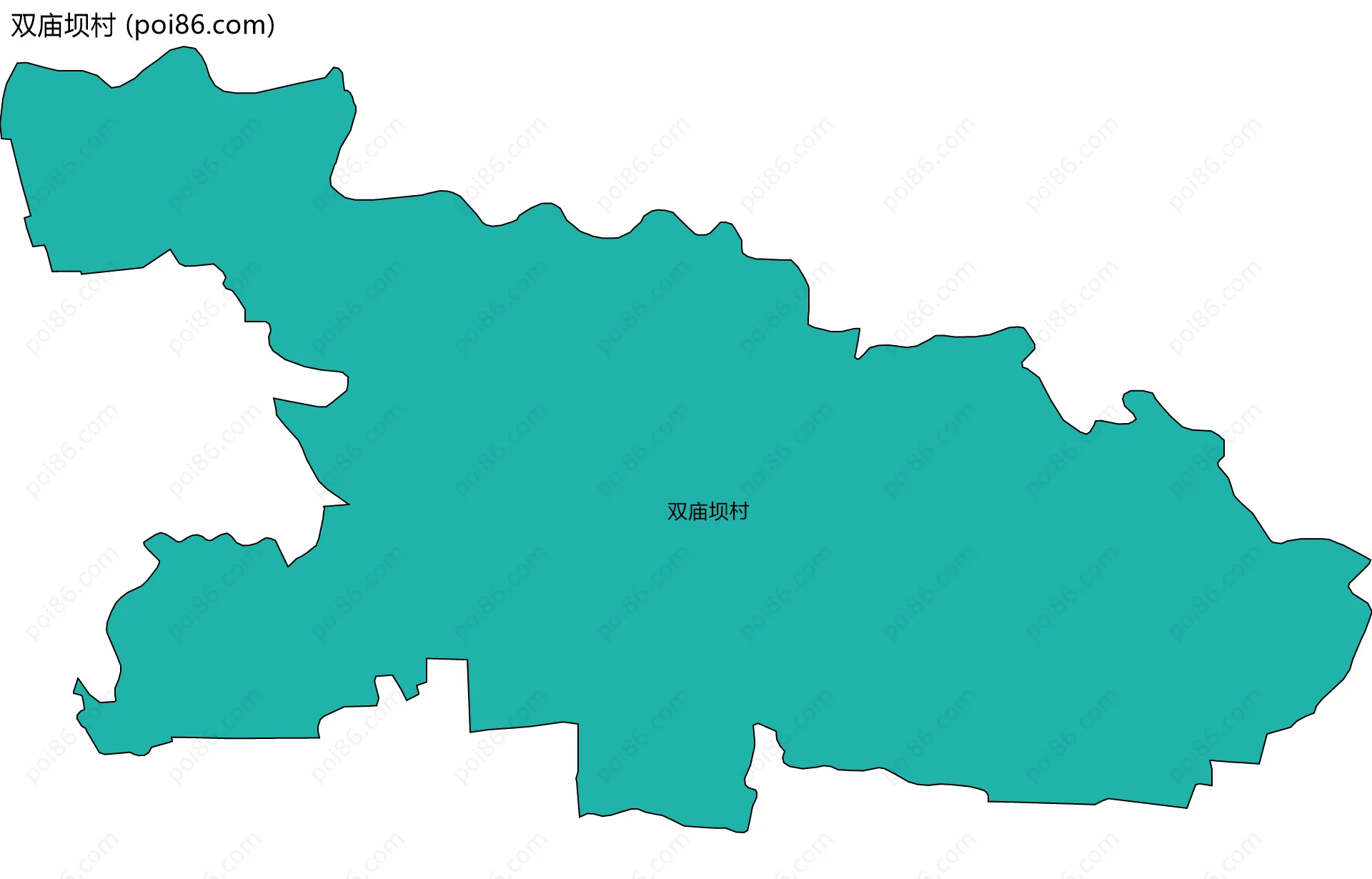 双庙坝村边界地图