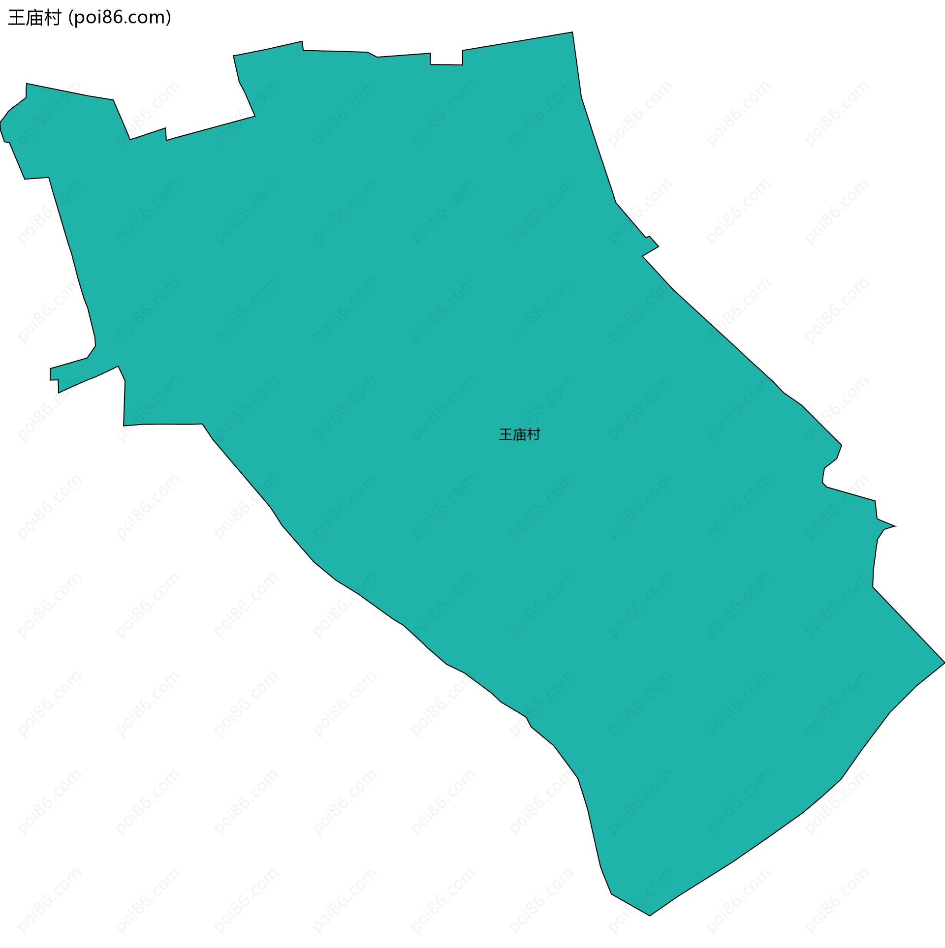 王庙村边界地图