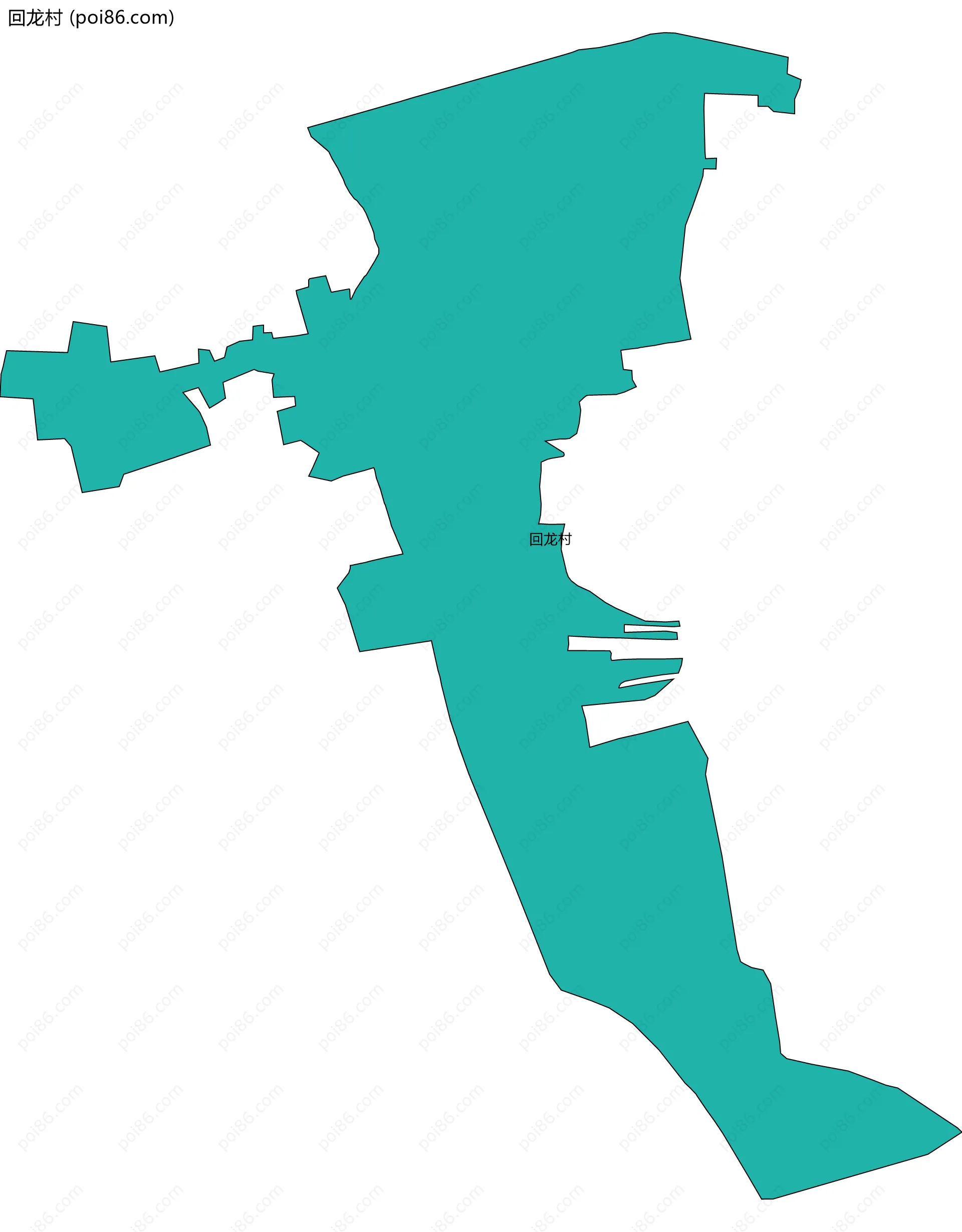 回龙村边界地图