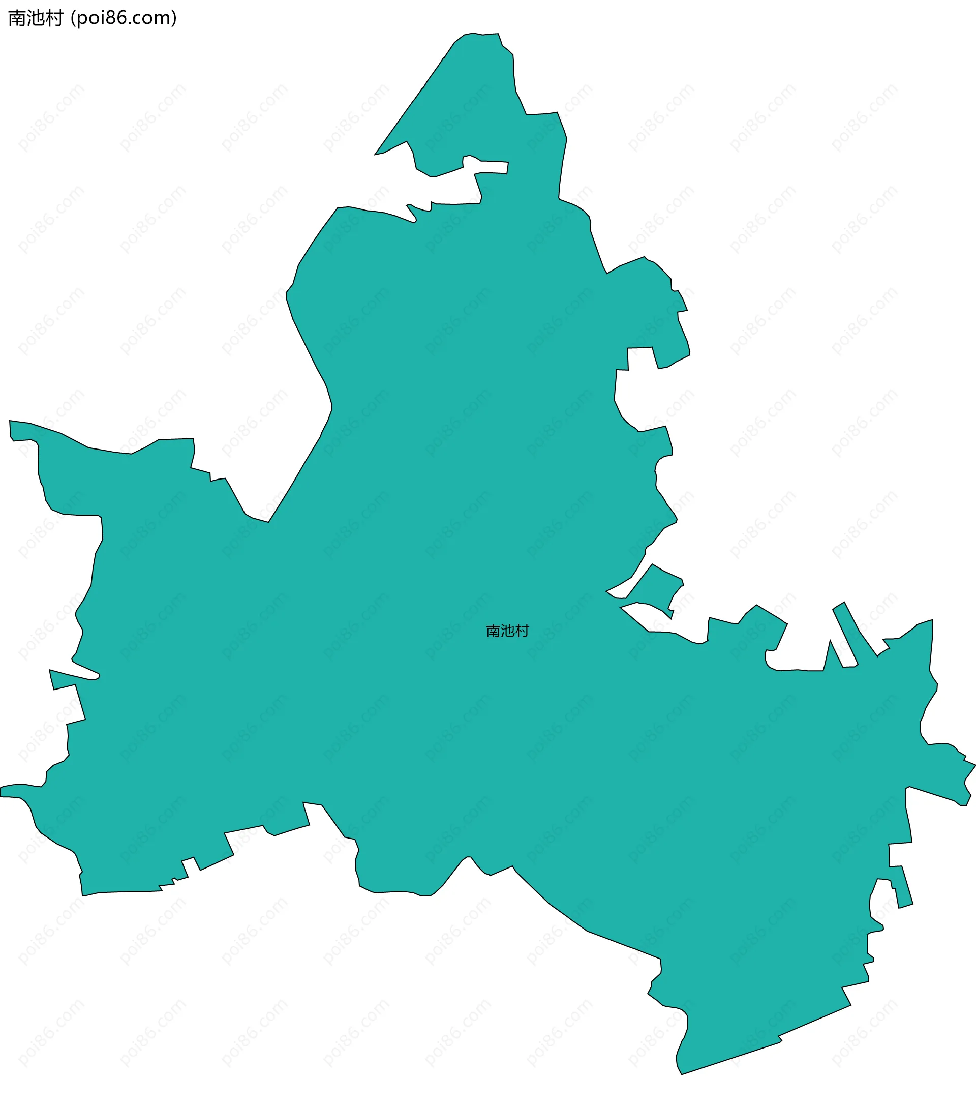 南池村边界地图