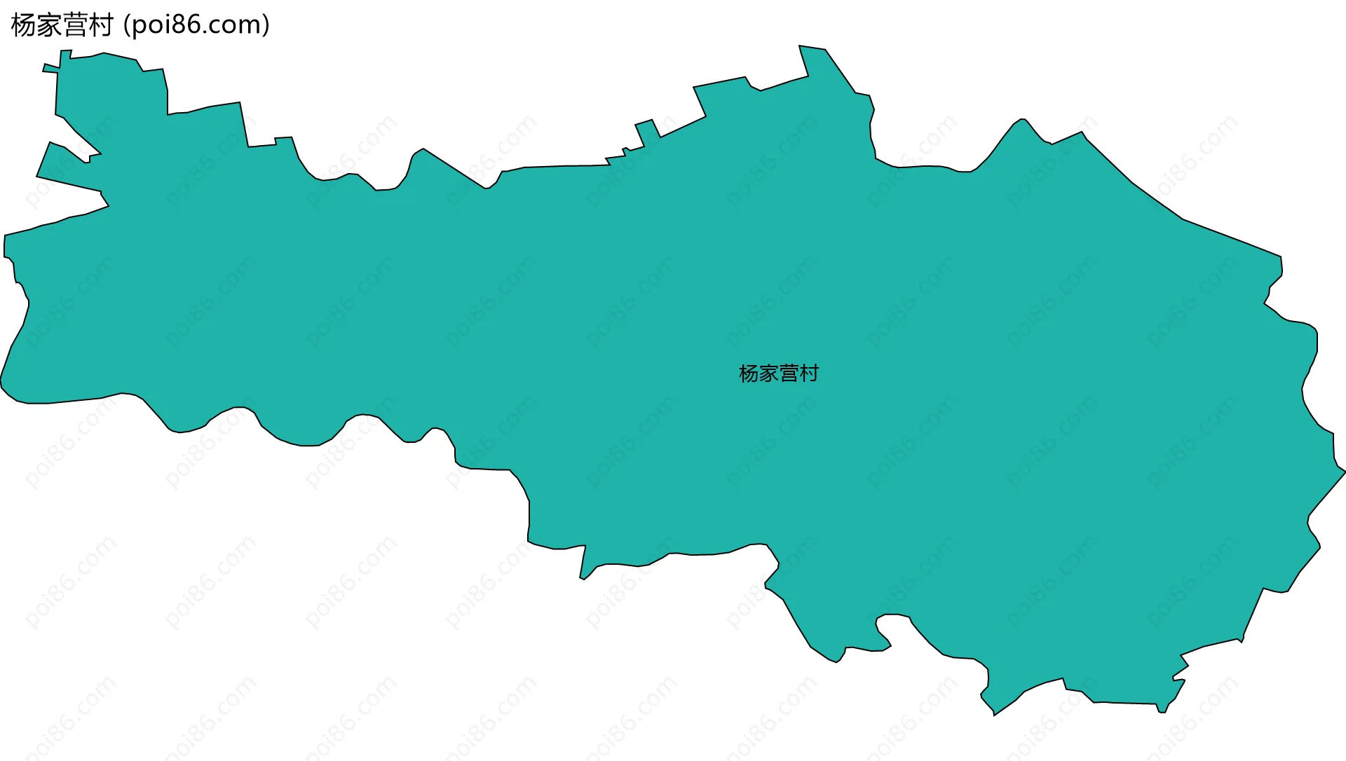 杨家营村边界地图