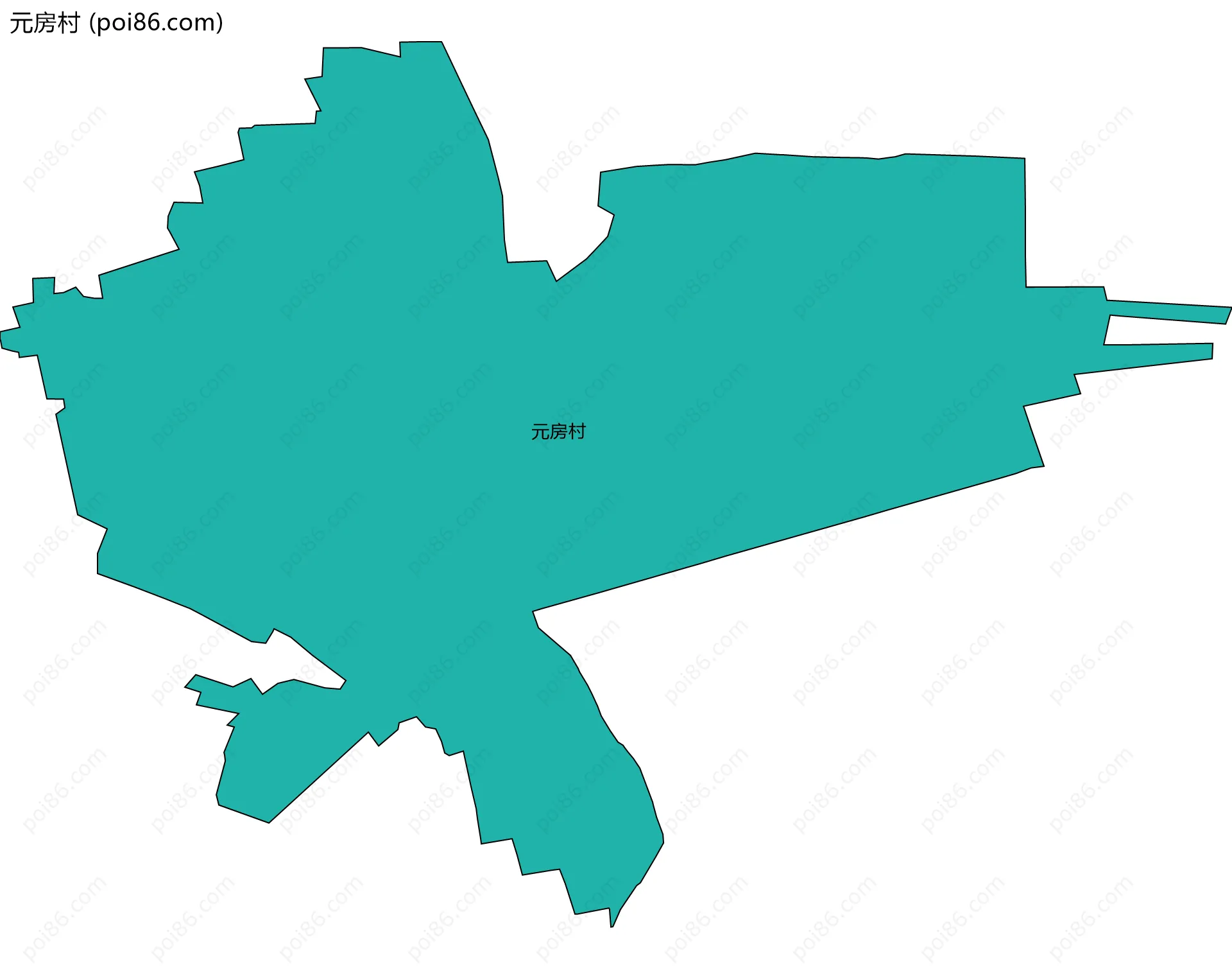 元房村边界地图