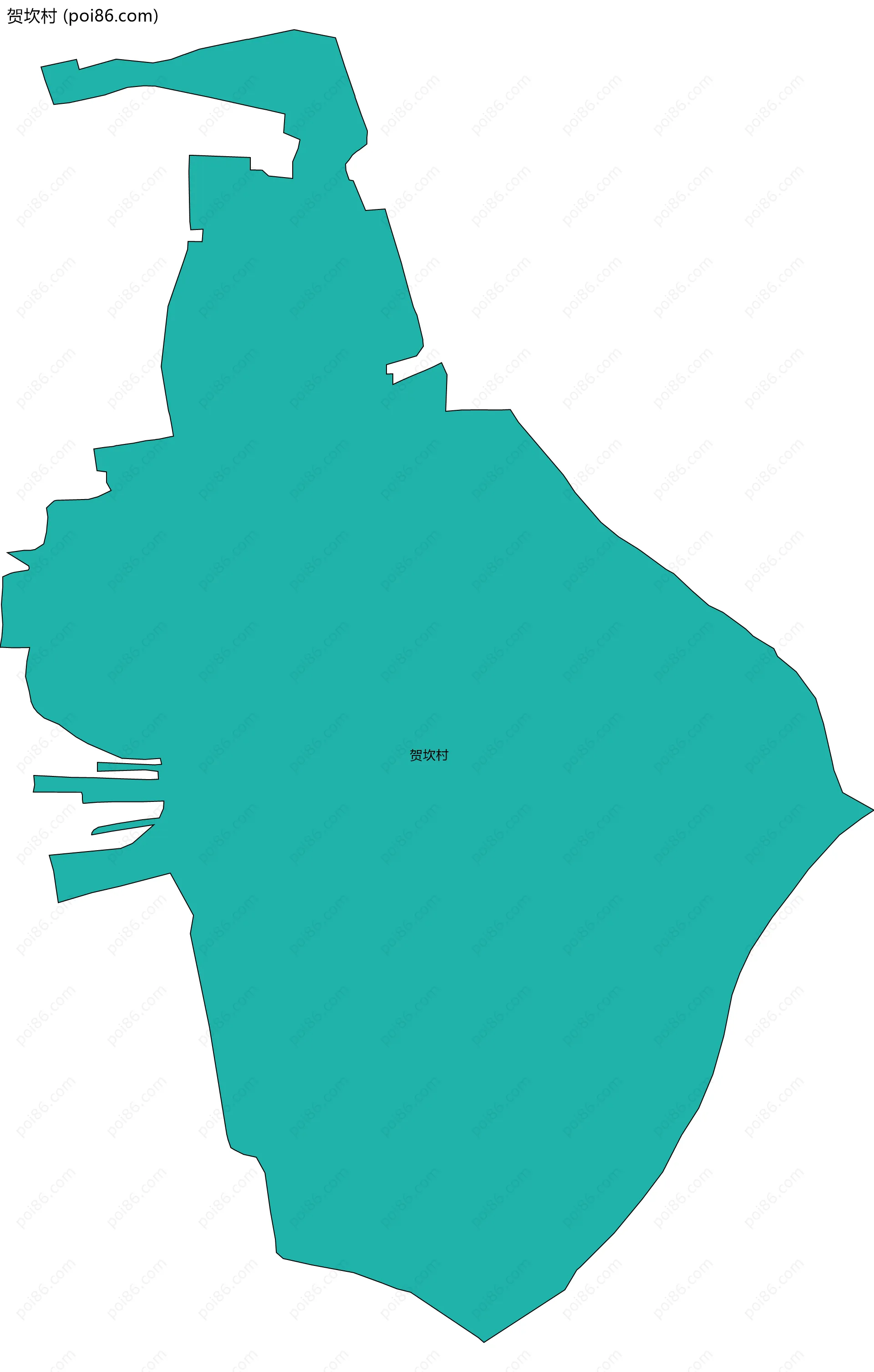 贺坎村边界地图