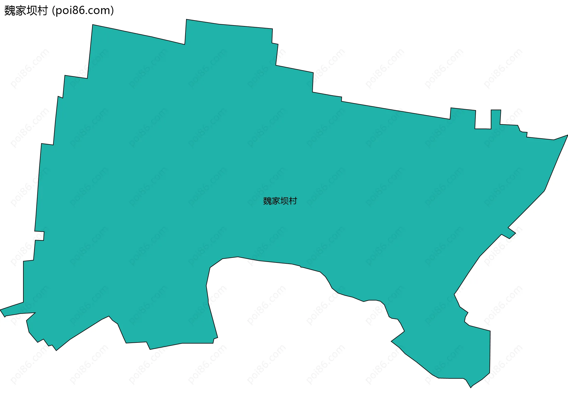 魏家坝村边界地图