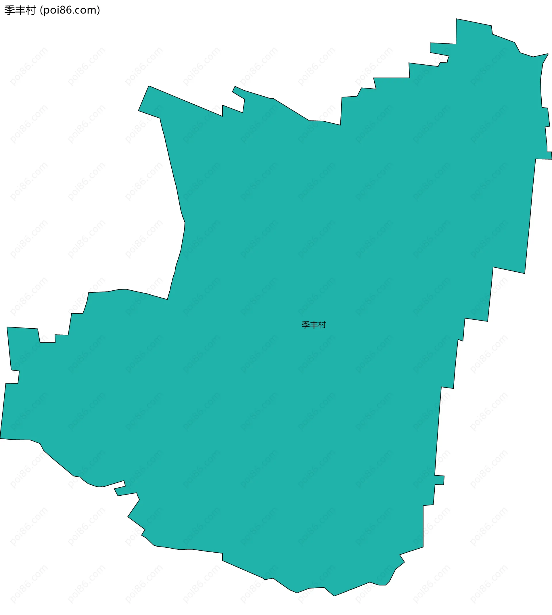 季丰村边界地图