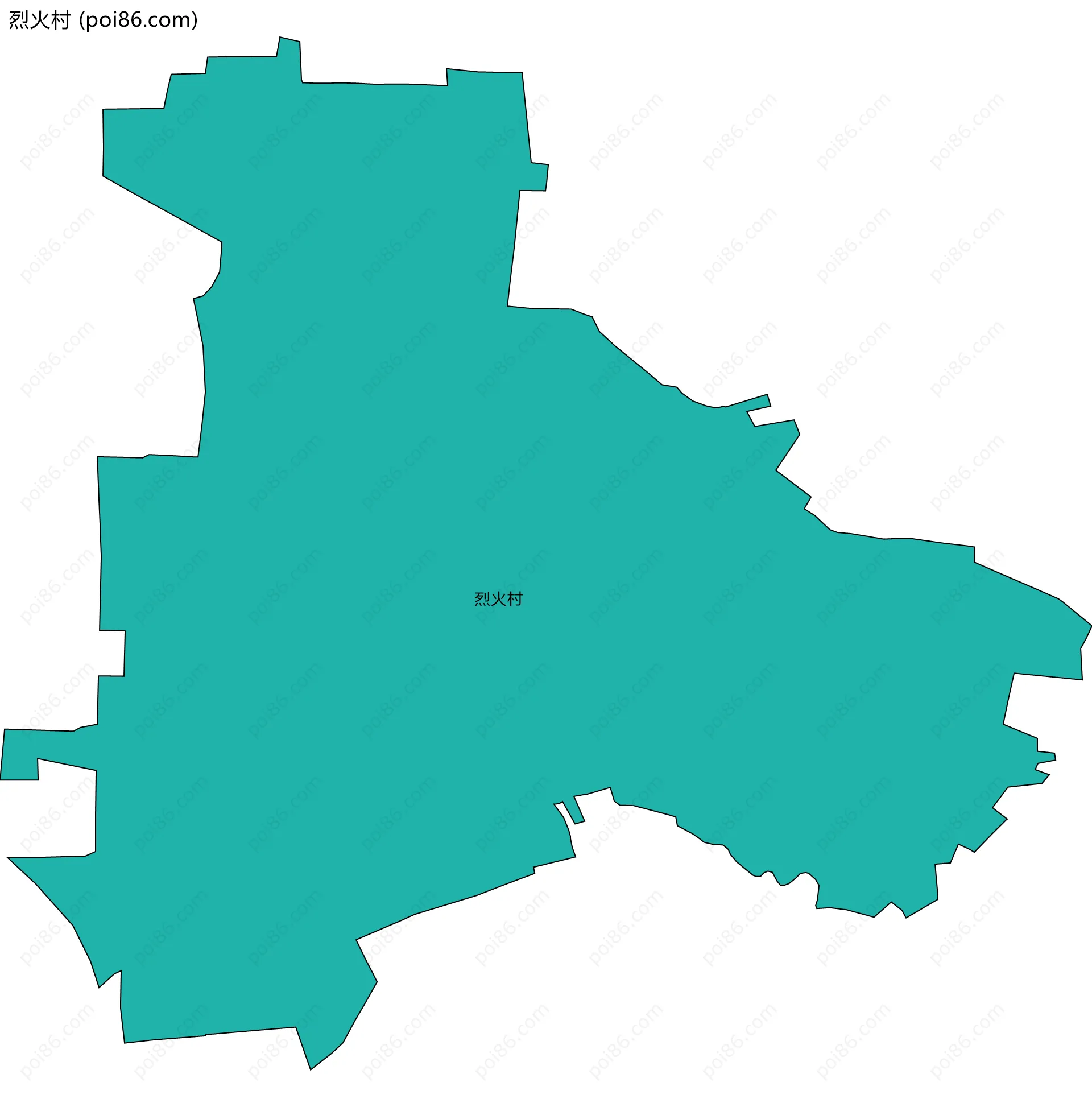 烈火村边界地图