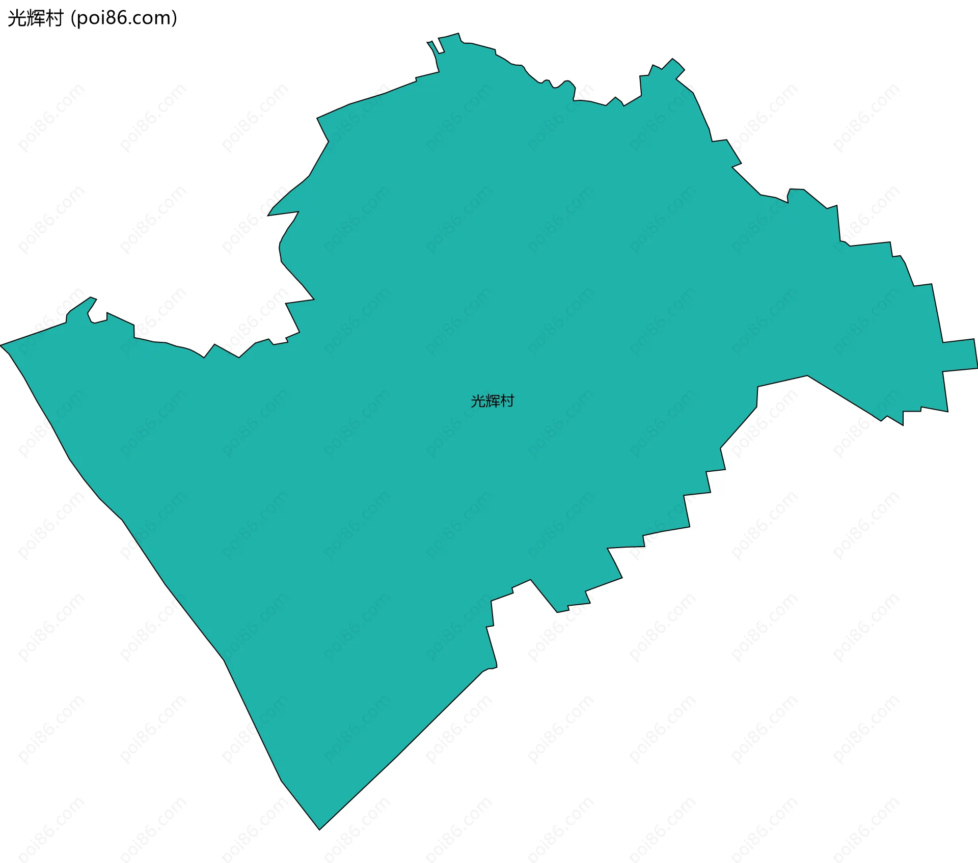 光辉村边界地图