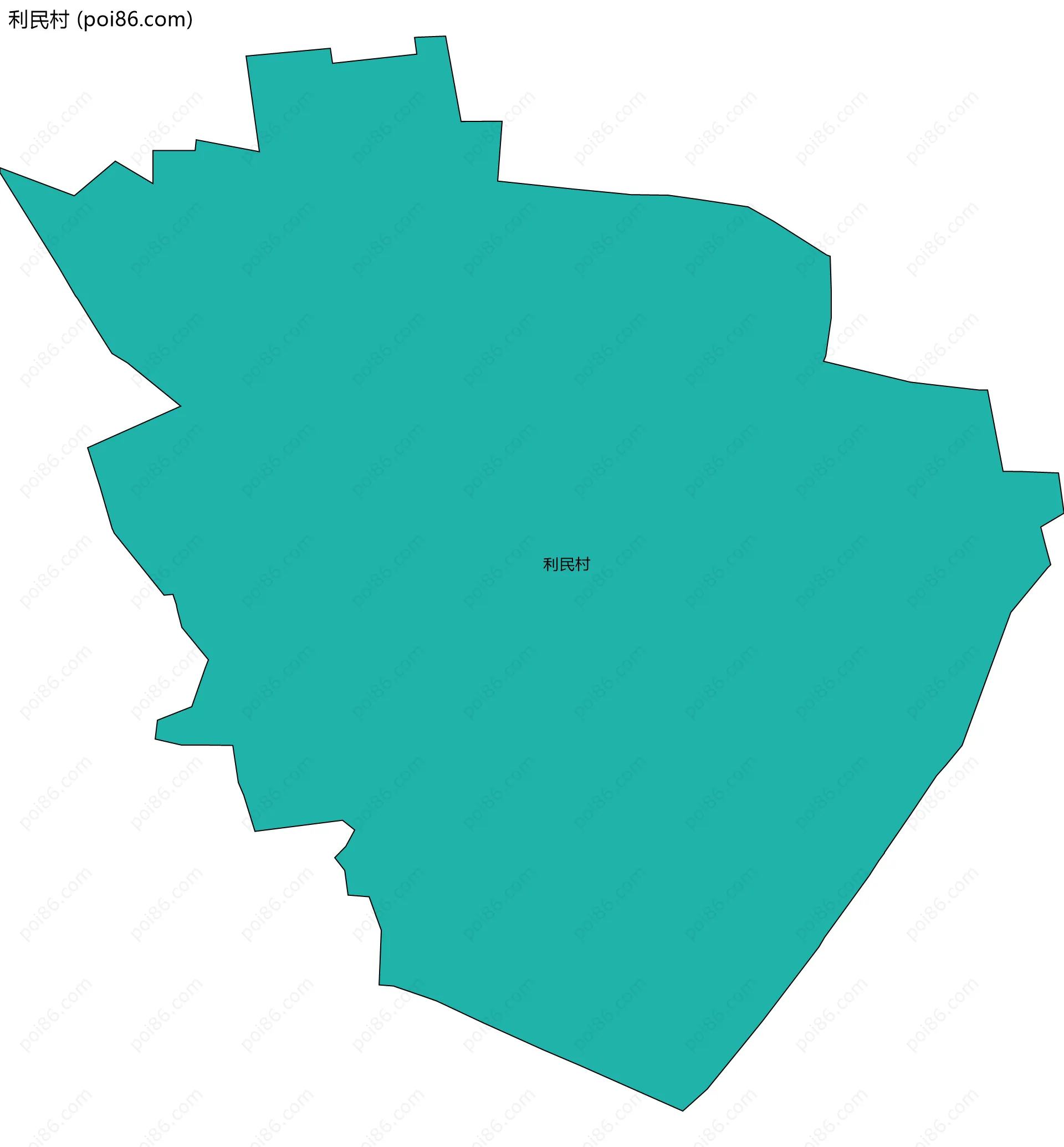 利民村边界地图