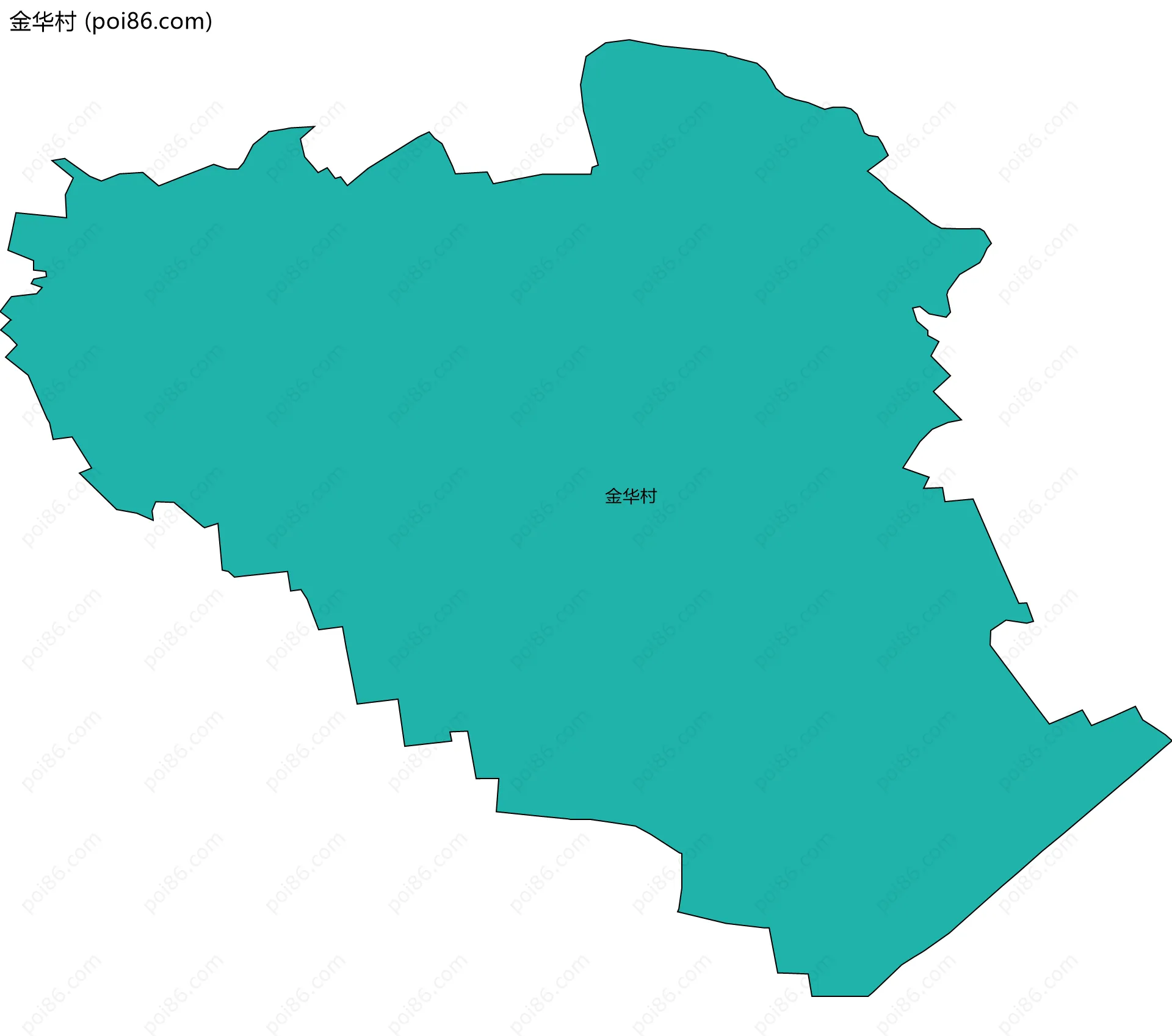 金华村边界地图