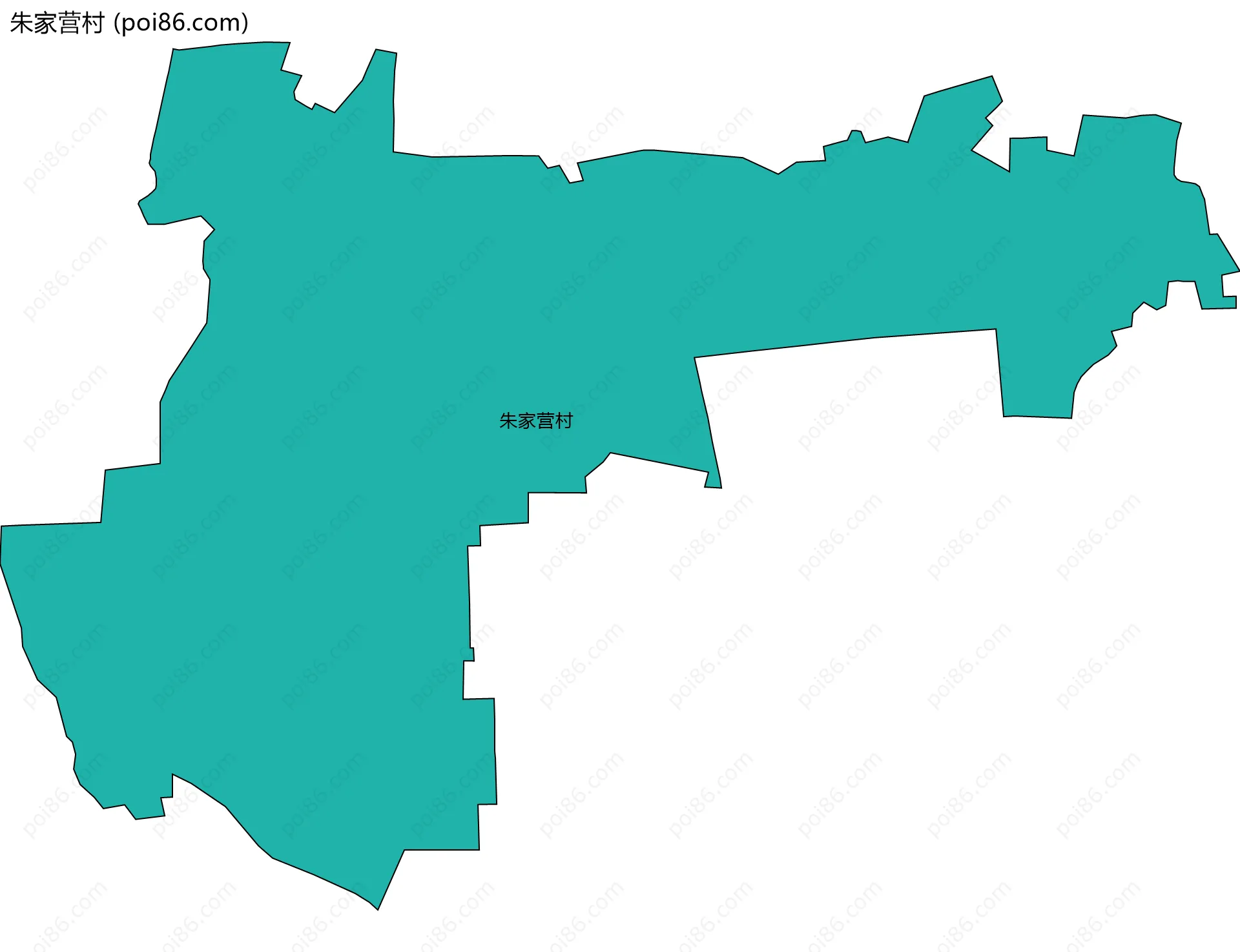朱家营村边界地图
