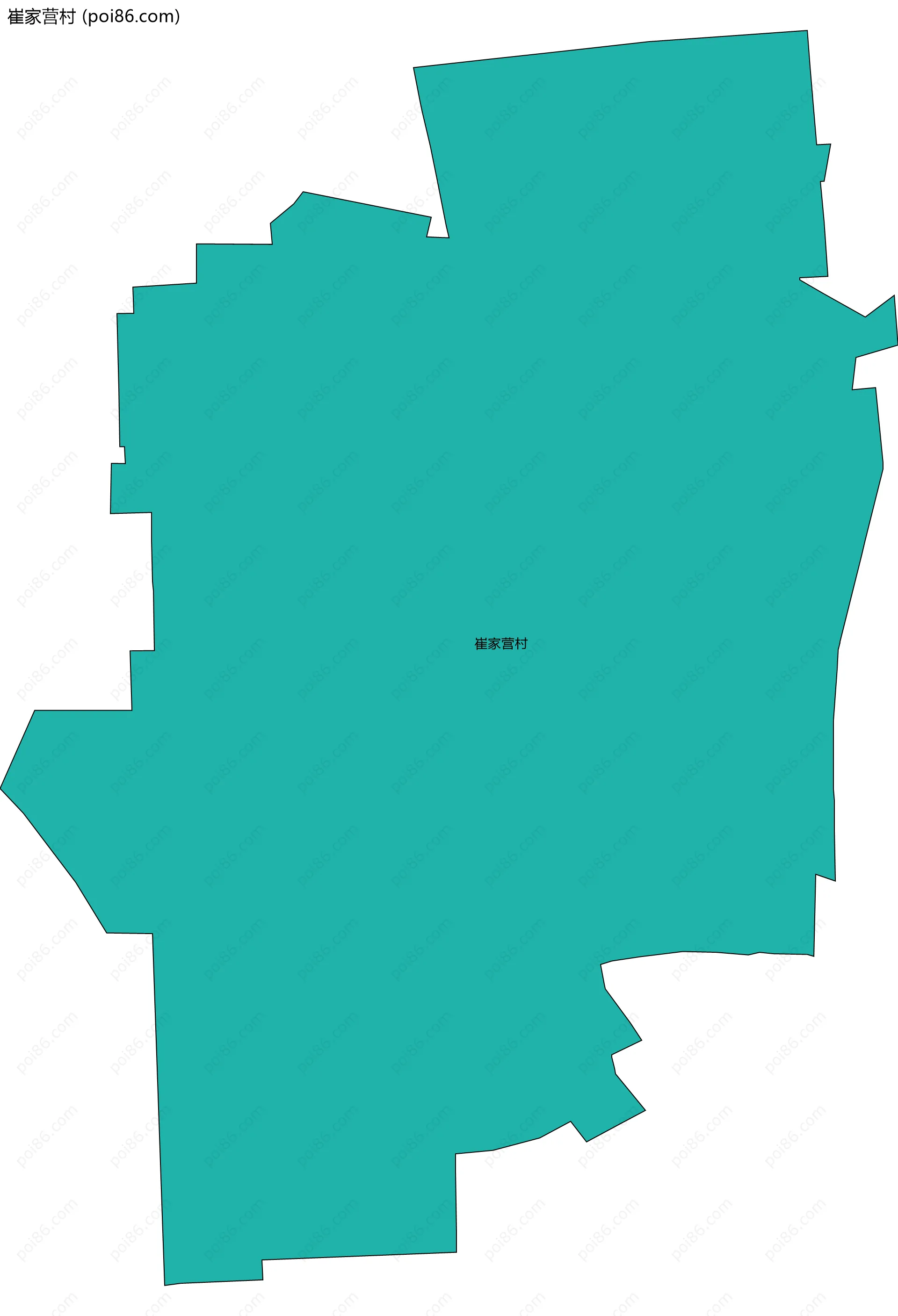 崔家营村边界地图