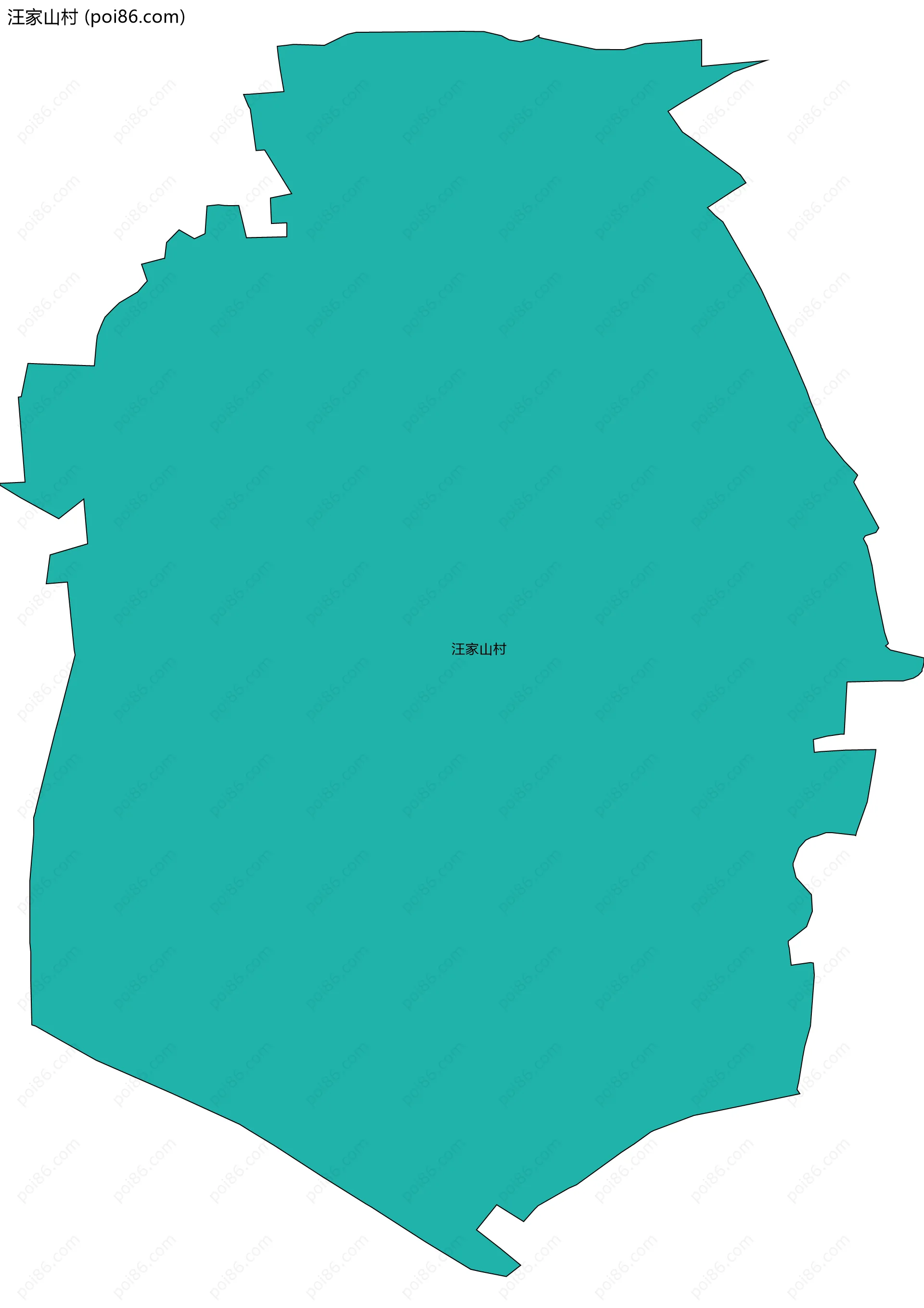 汪家山村边界地图
