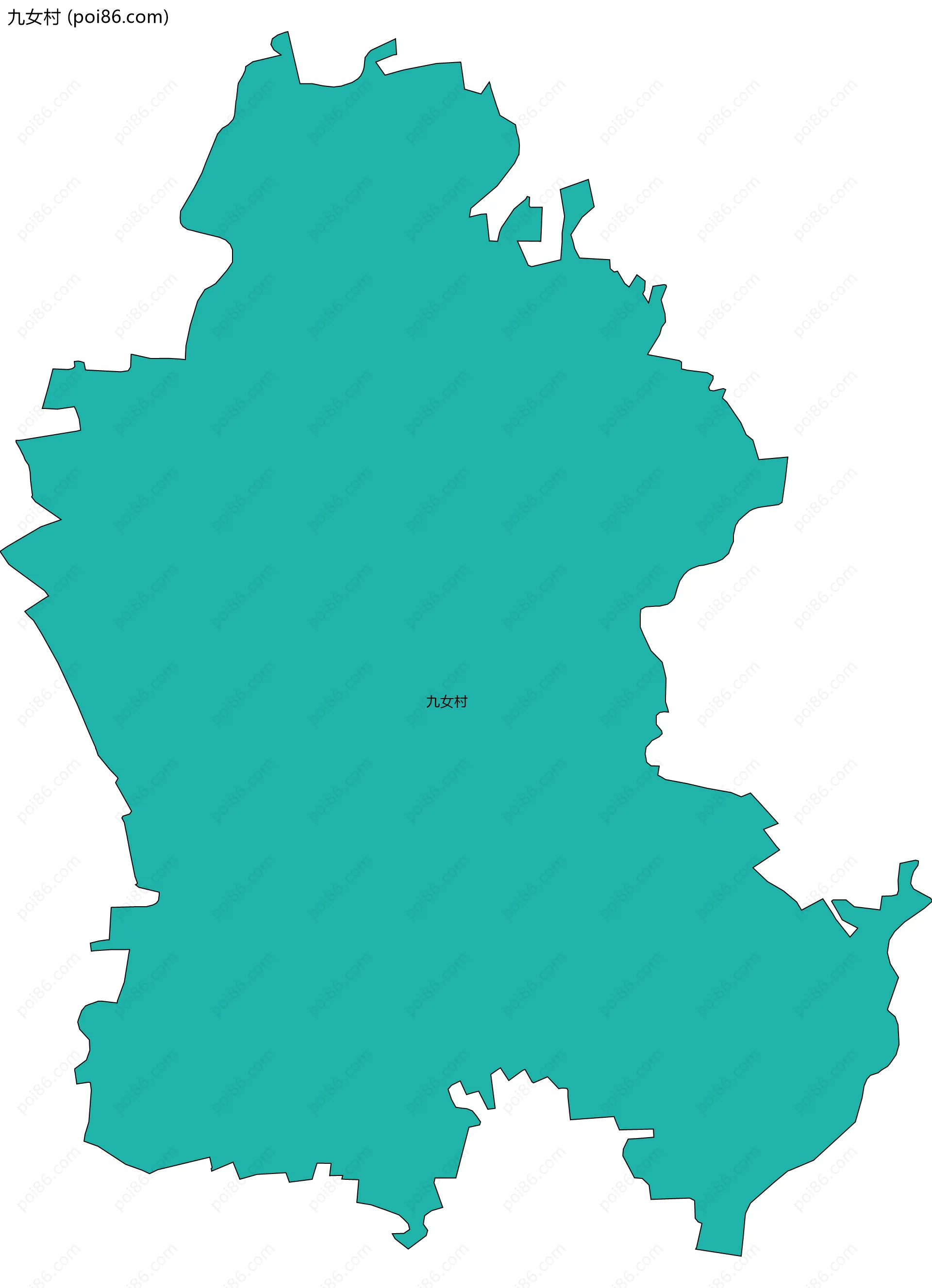 九女村边界地图