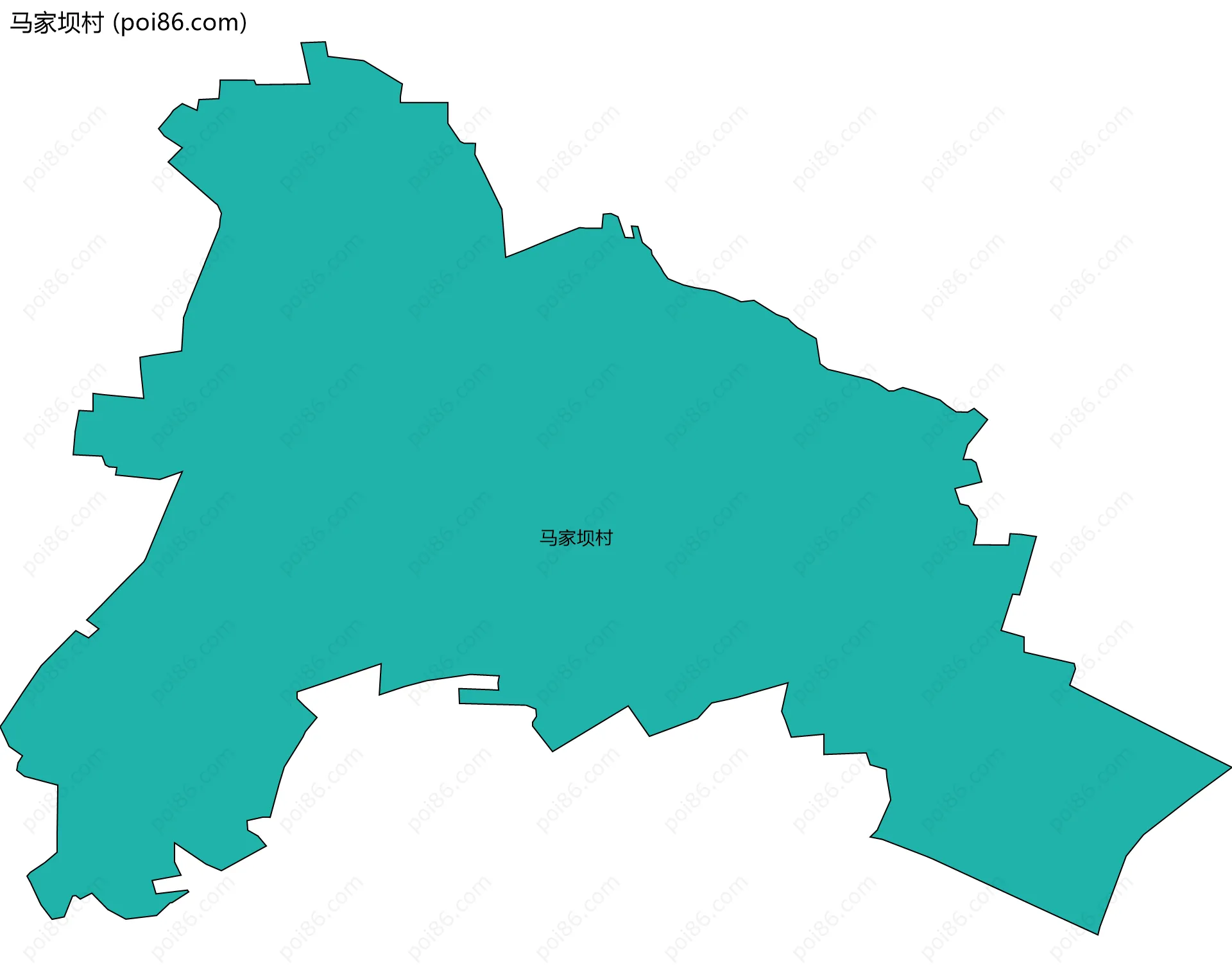 马家坝村边界地图