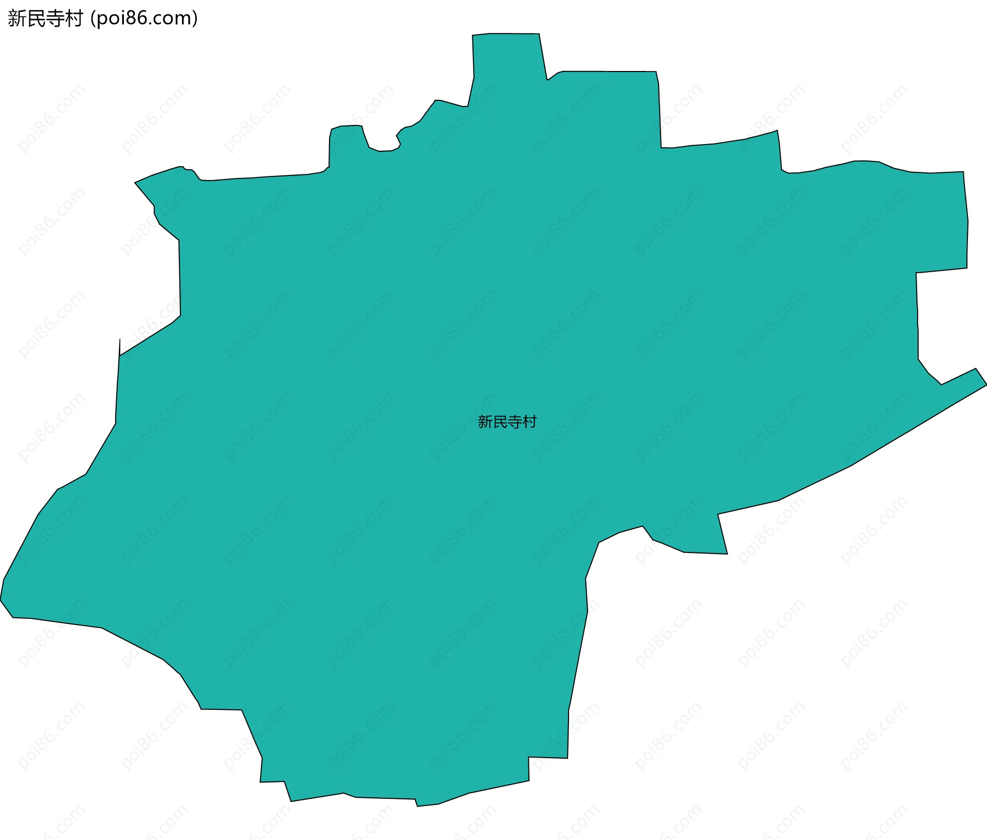 新民寺村边界地图