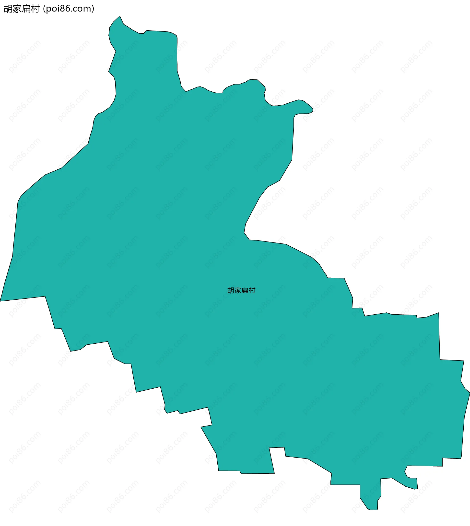 胡家扁村边界地图