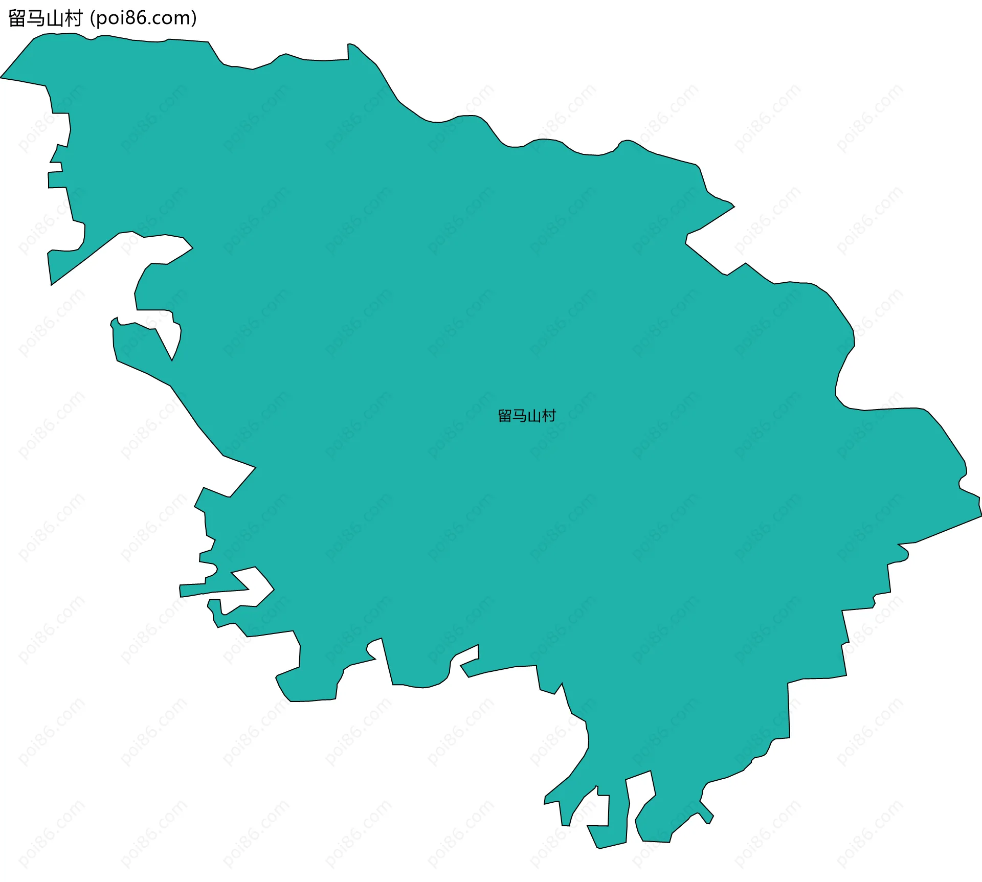 留马山村边界地图