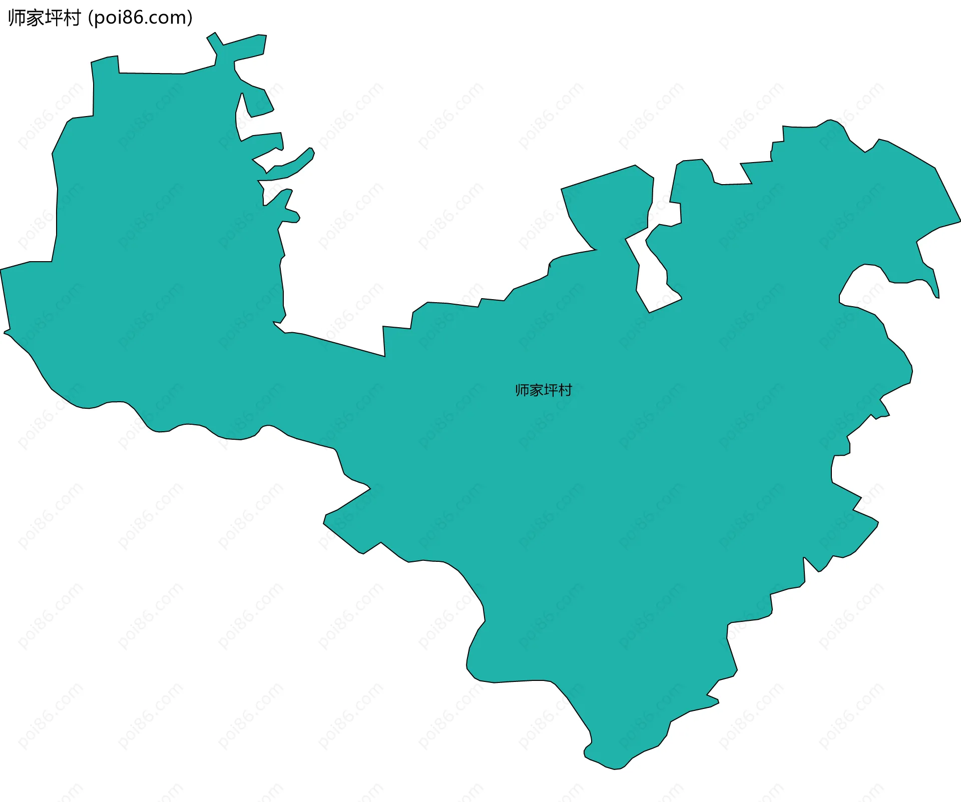 师家坪村边界地图