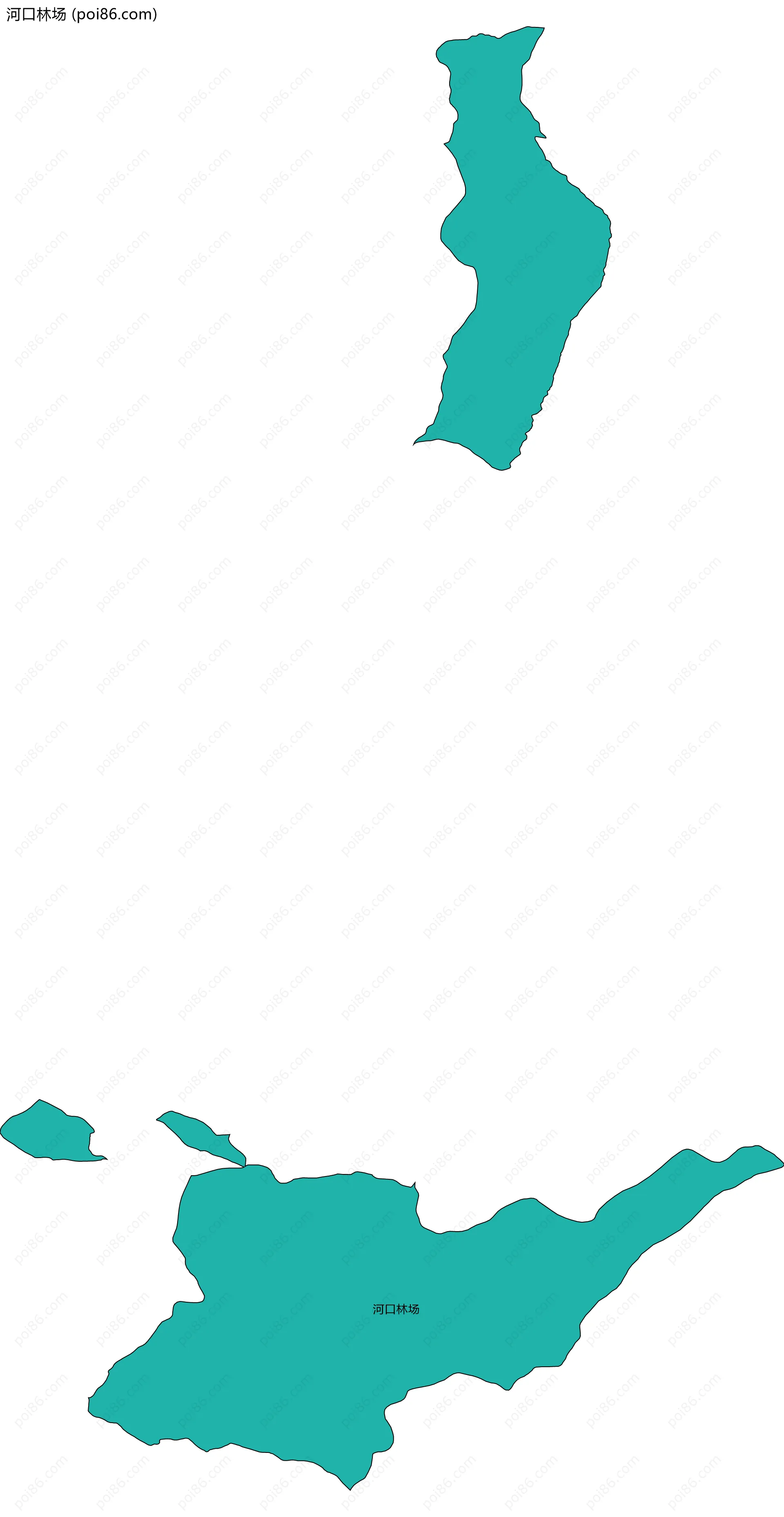 河口林场边界地图