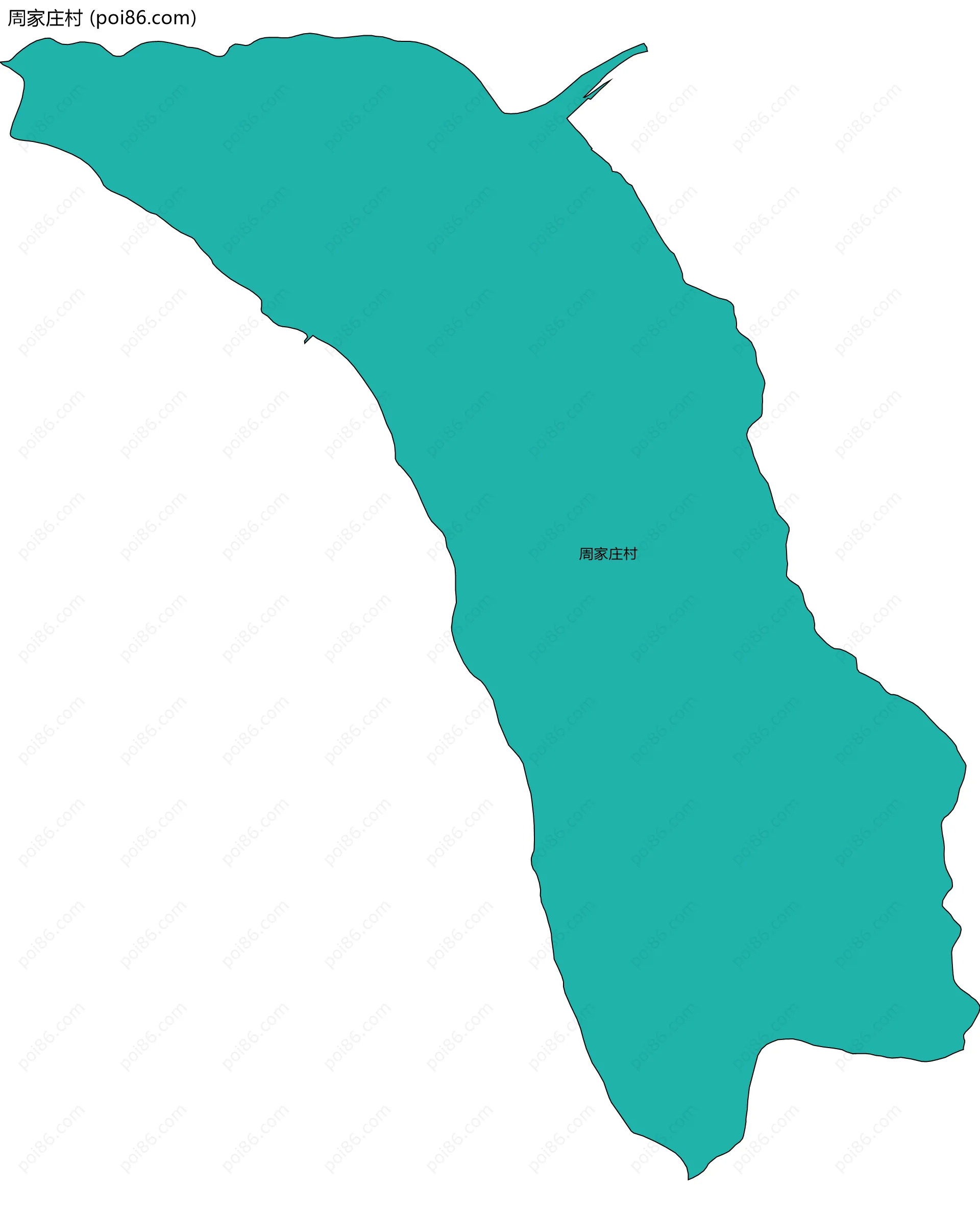 周家庄村边界地图