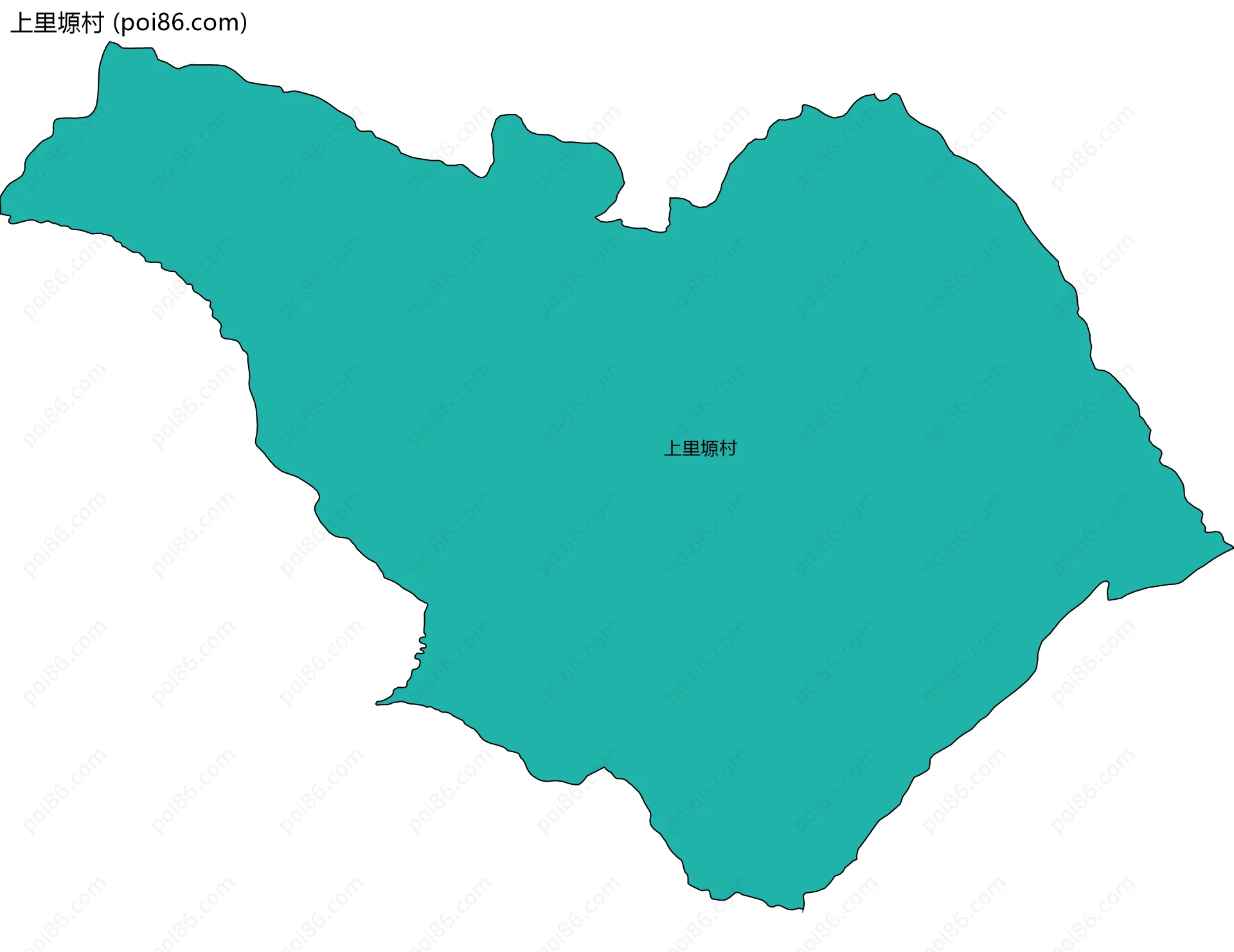 上里塬村边界地图