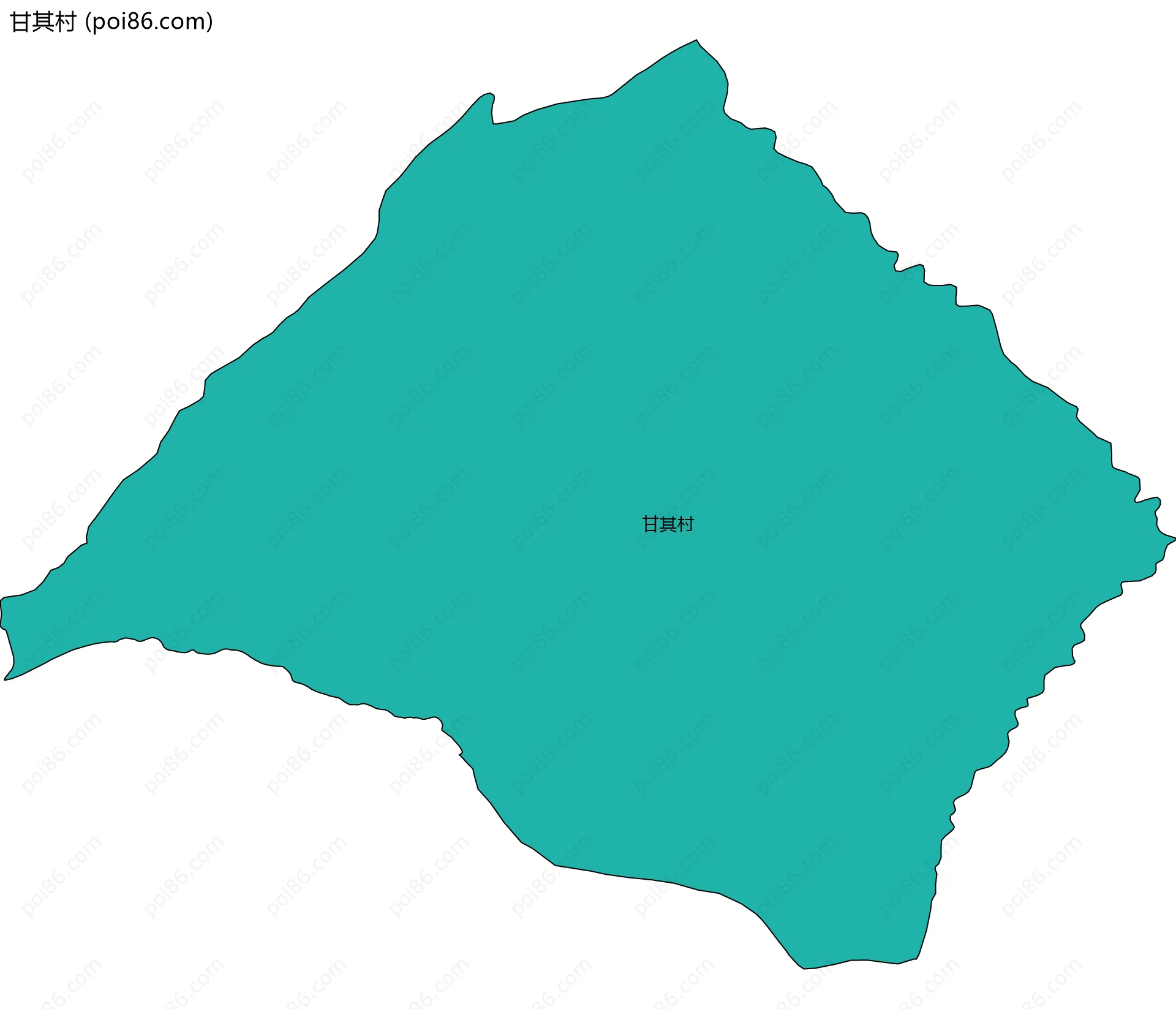 甘其村边界地图