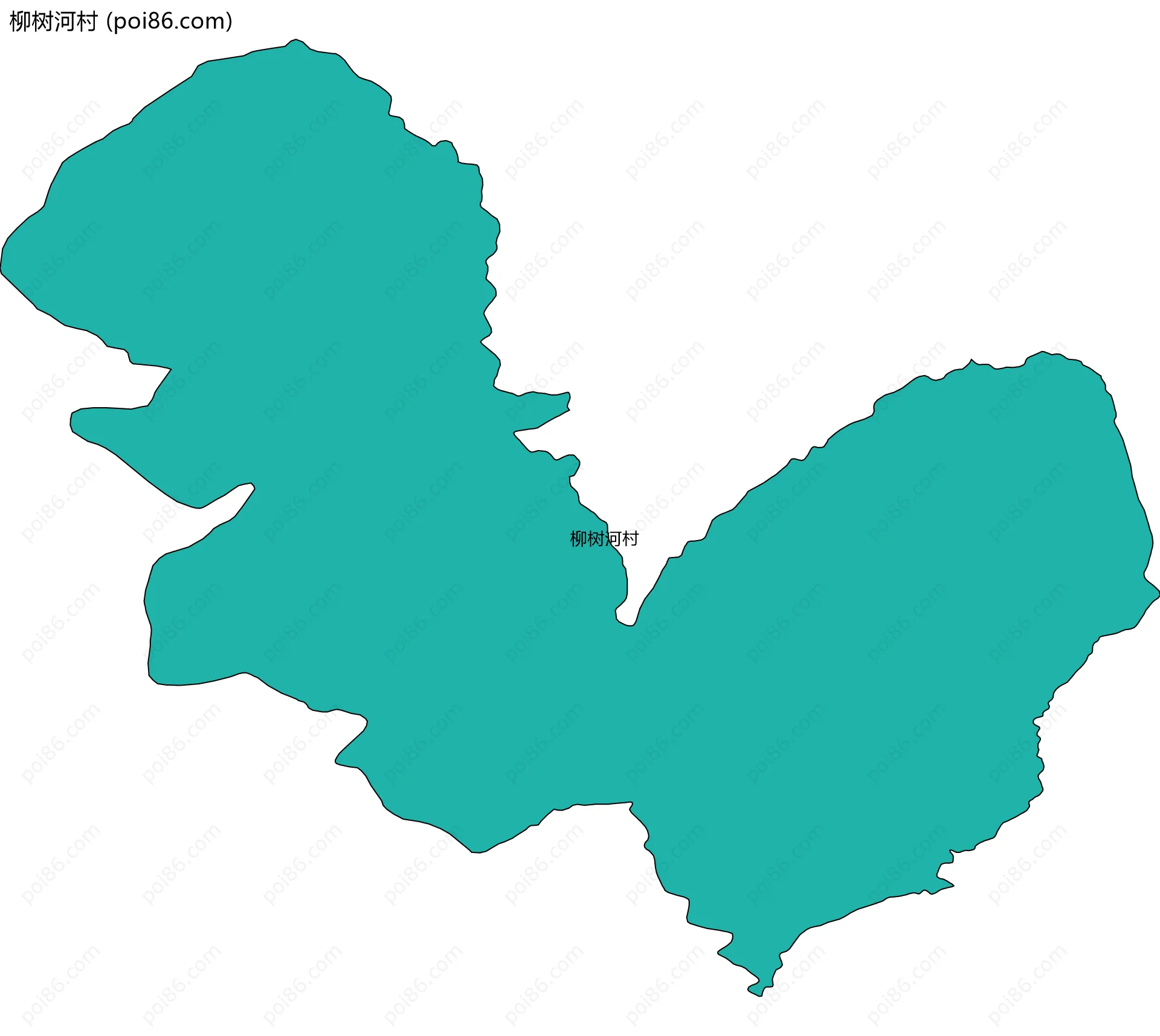 柳树河村边界地图