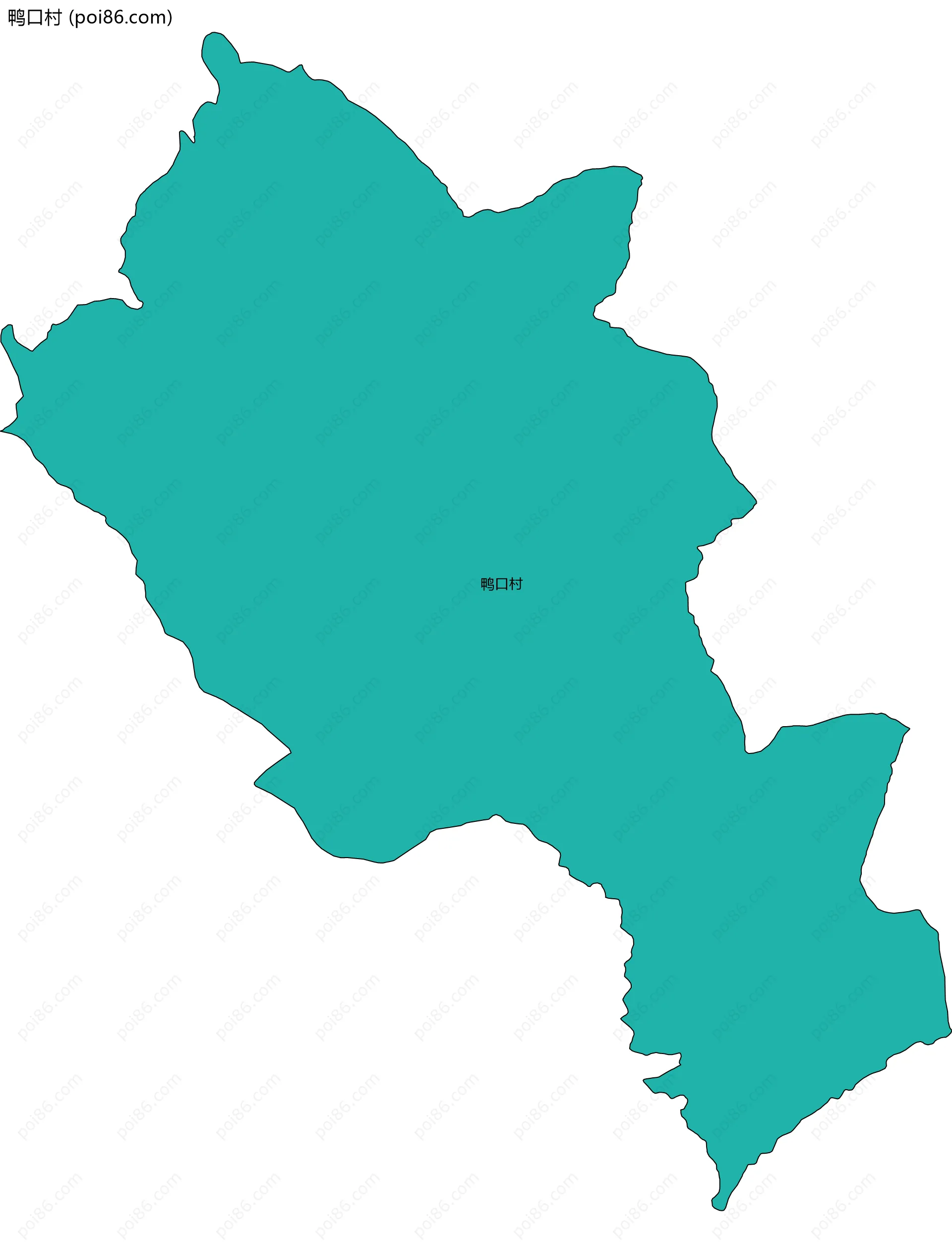 鸭口村边界地图