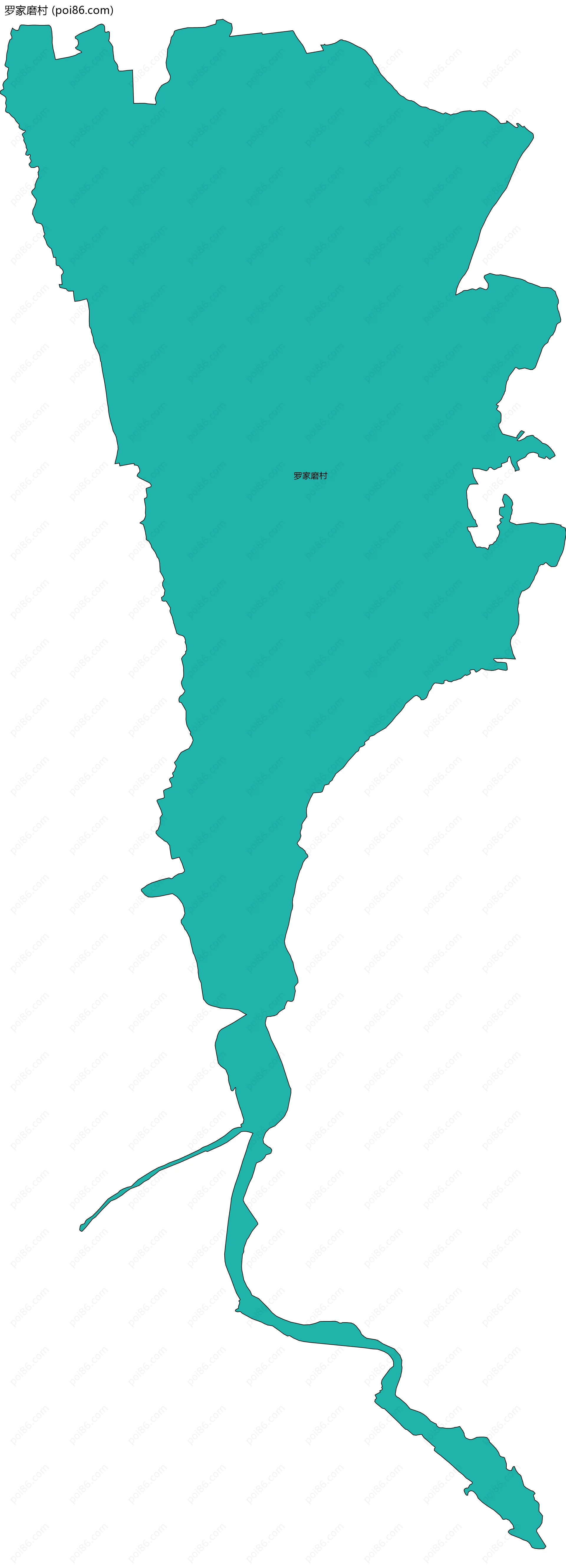 罗家磨村边界地图