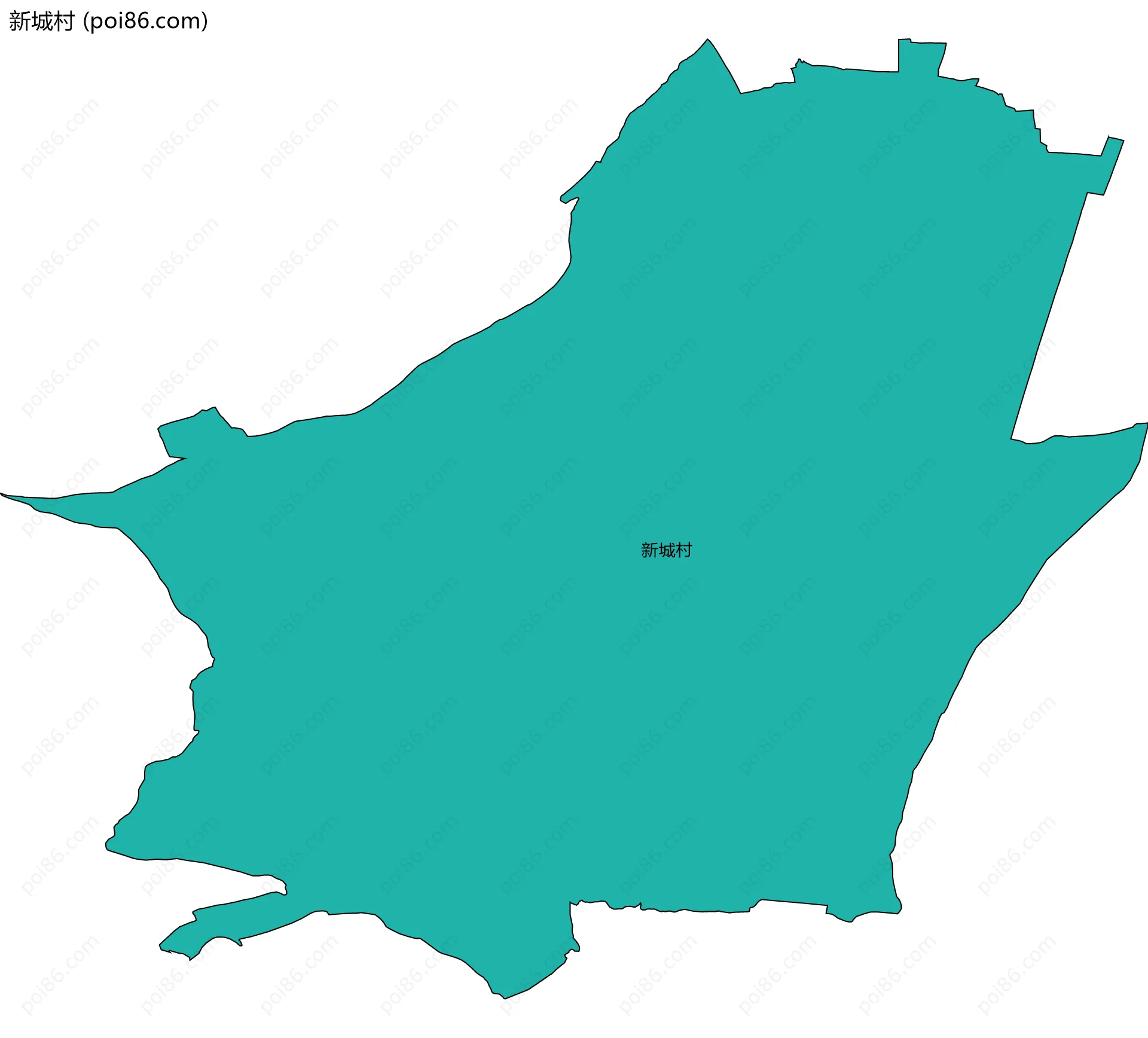 新城村边界地图