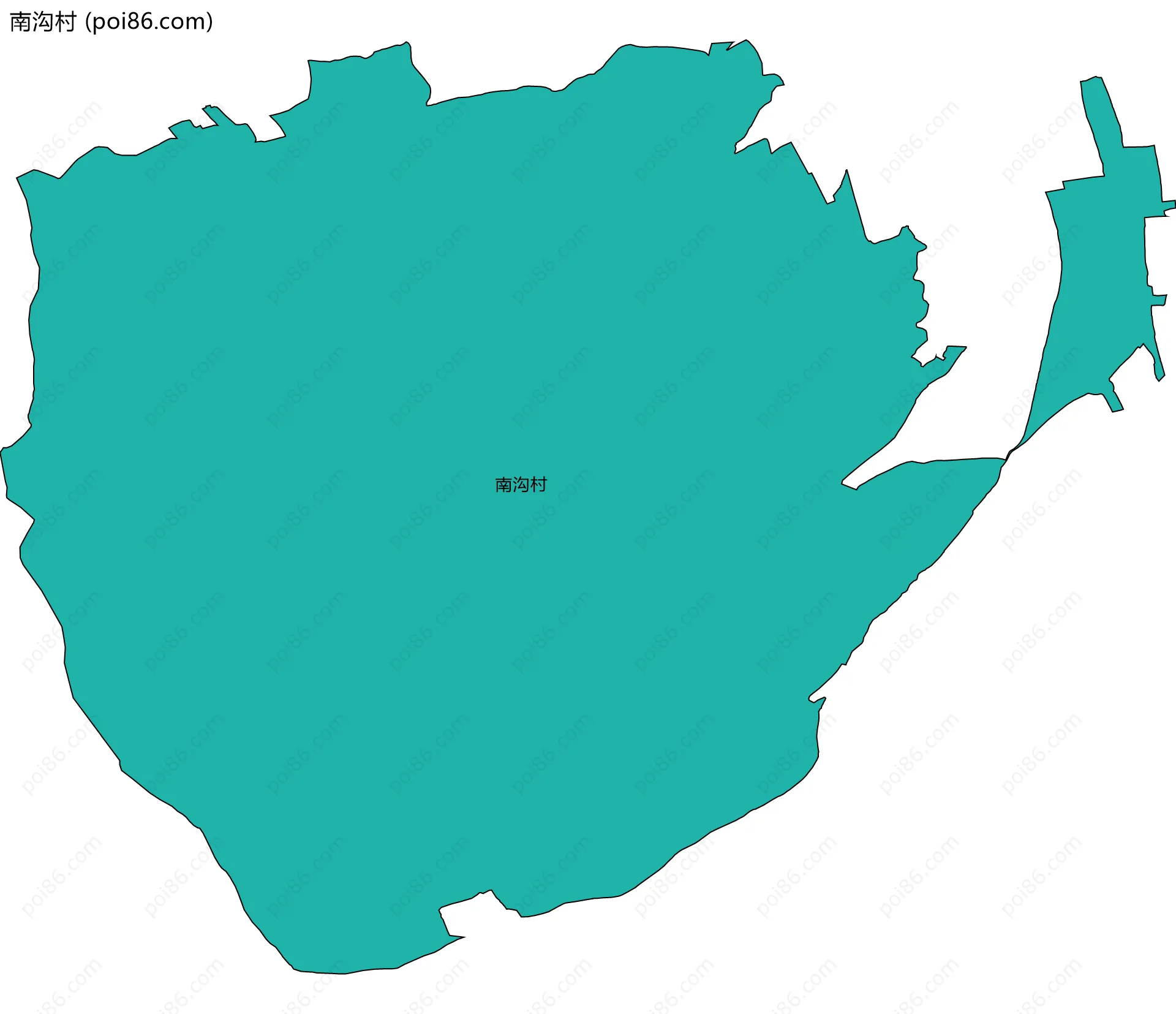 南沟村边界地图