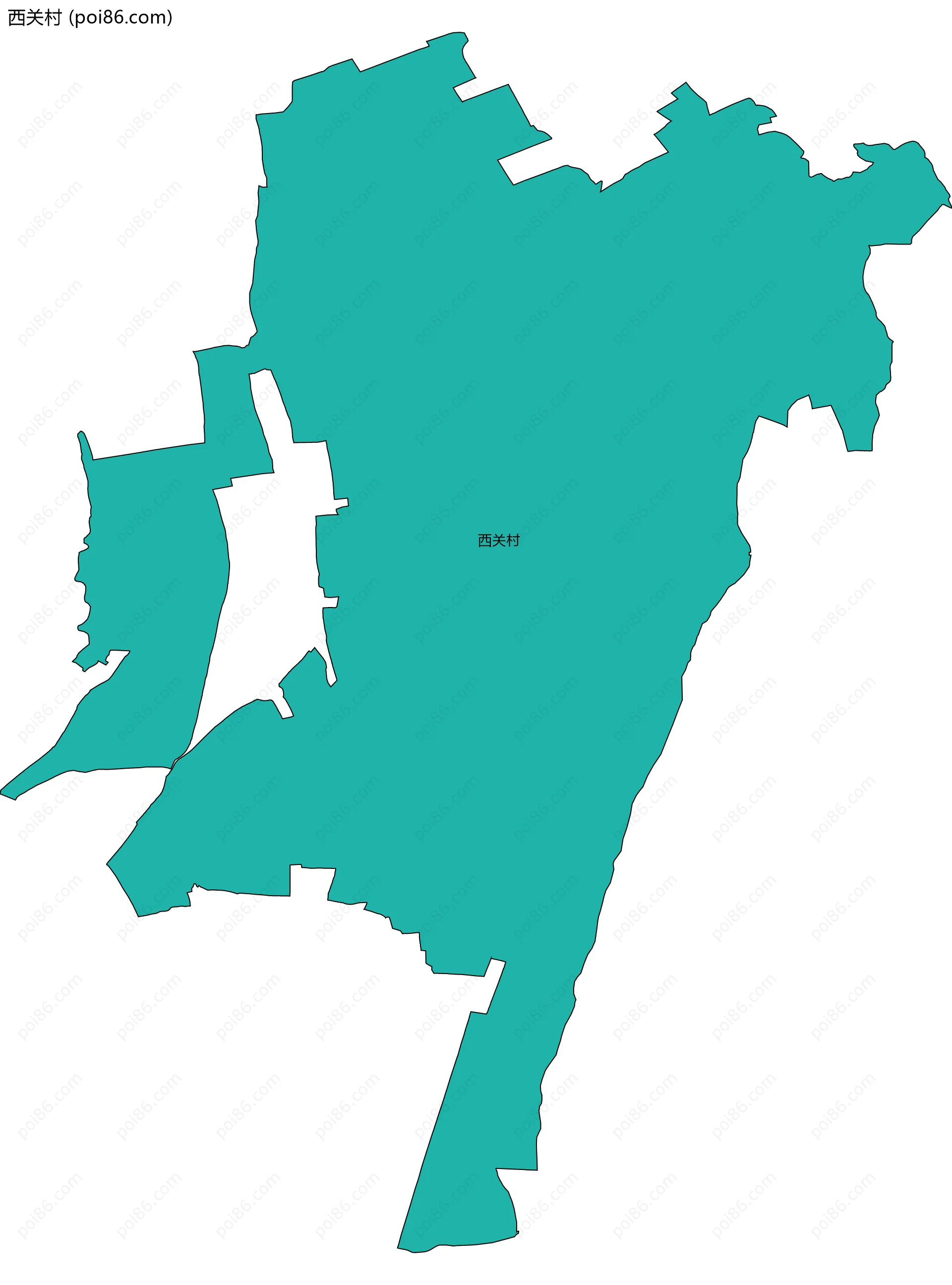 西关村边界地图