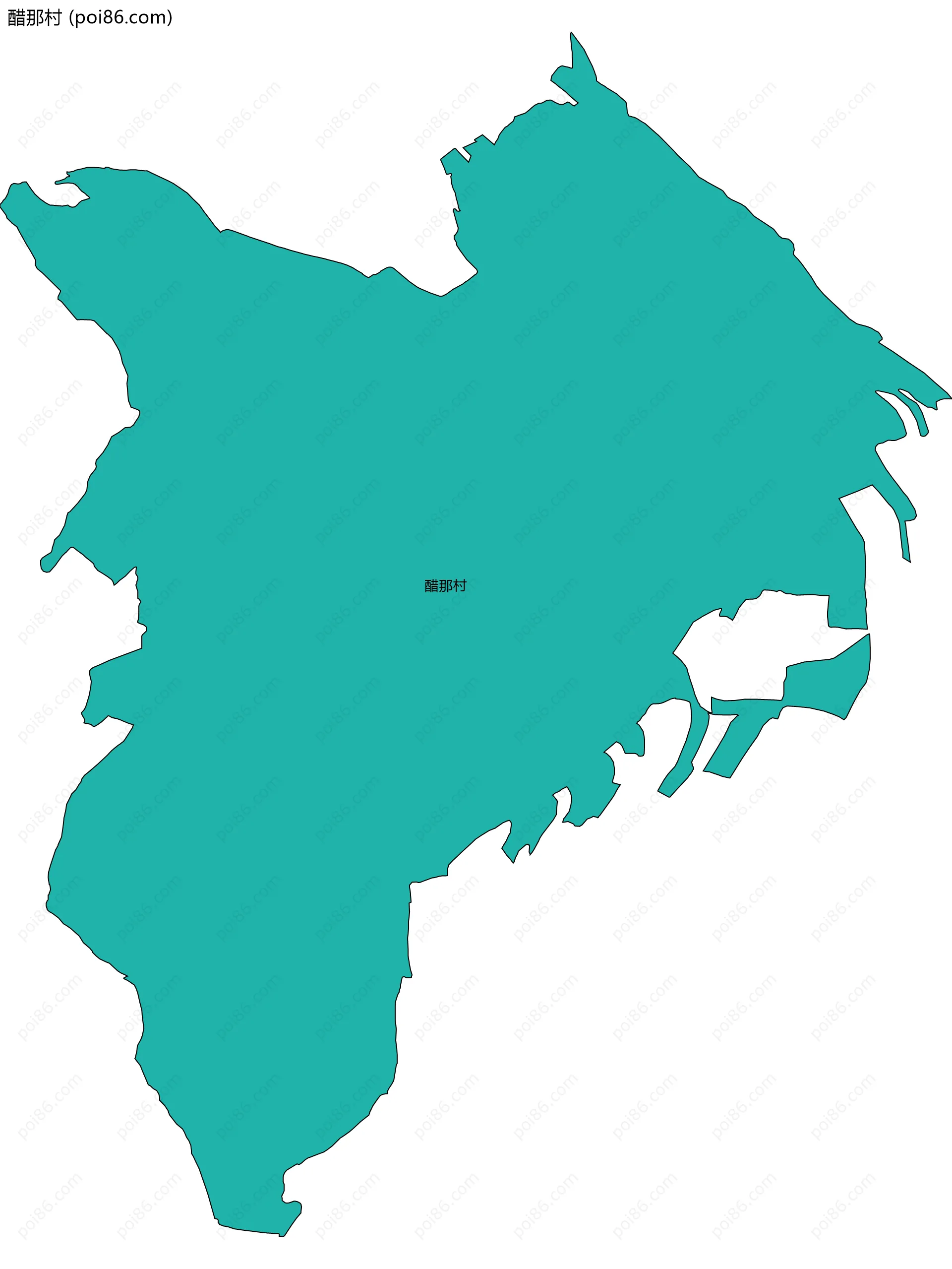 醋那村边界地图