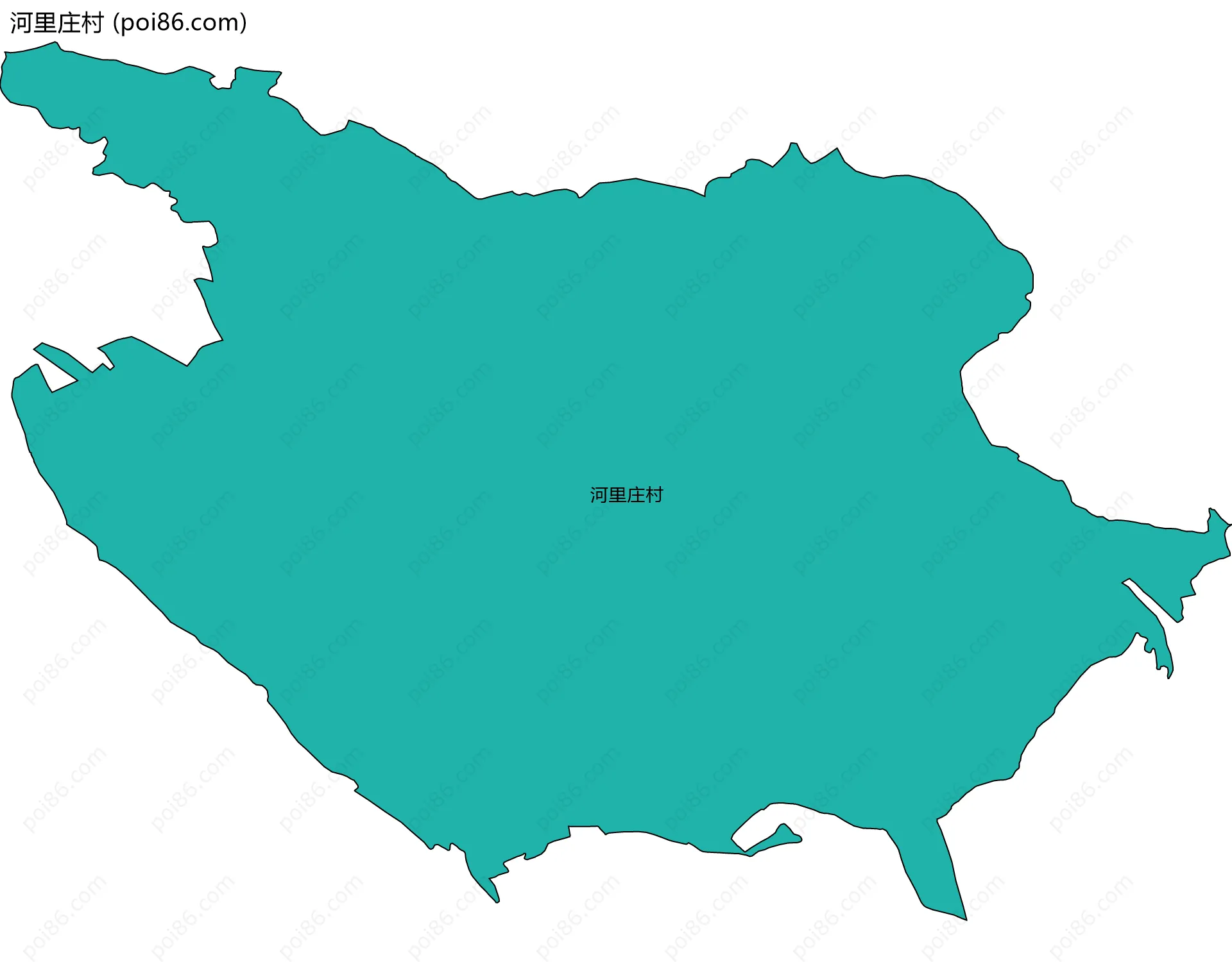 河里庄村边界地图