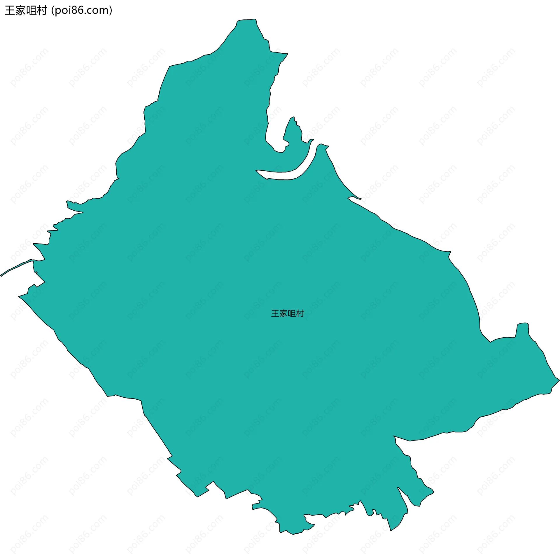 王家咀村边界地图