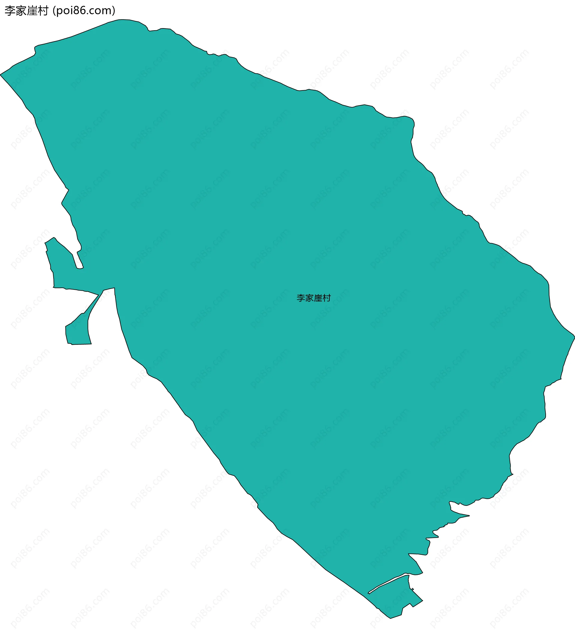 李家崖村边界地图