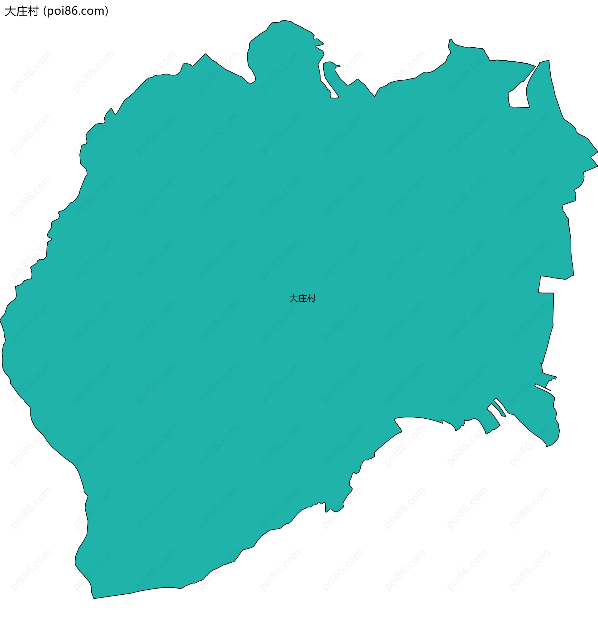 大庄村边界地图