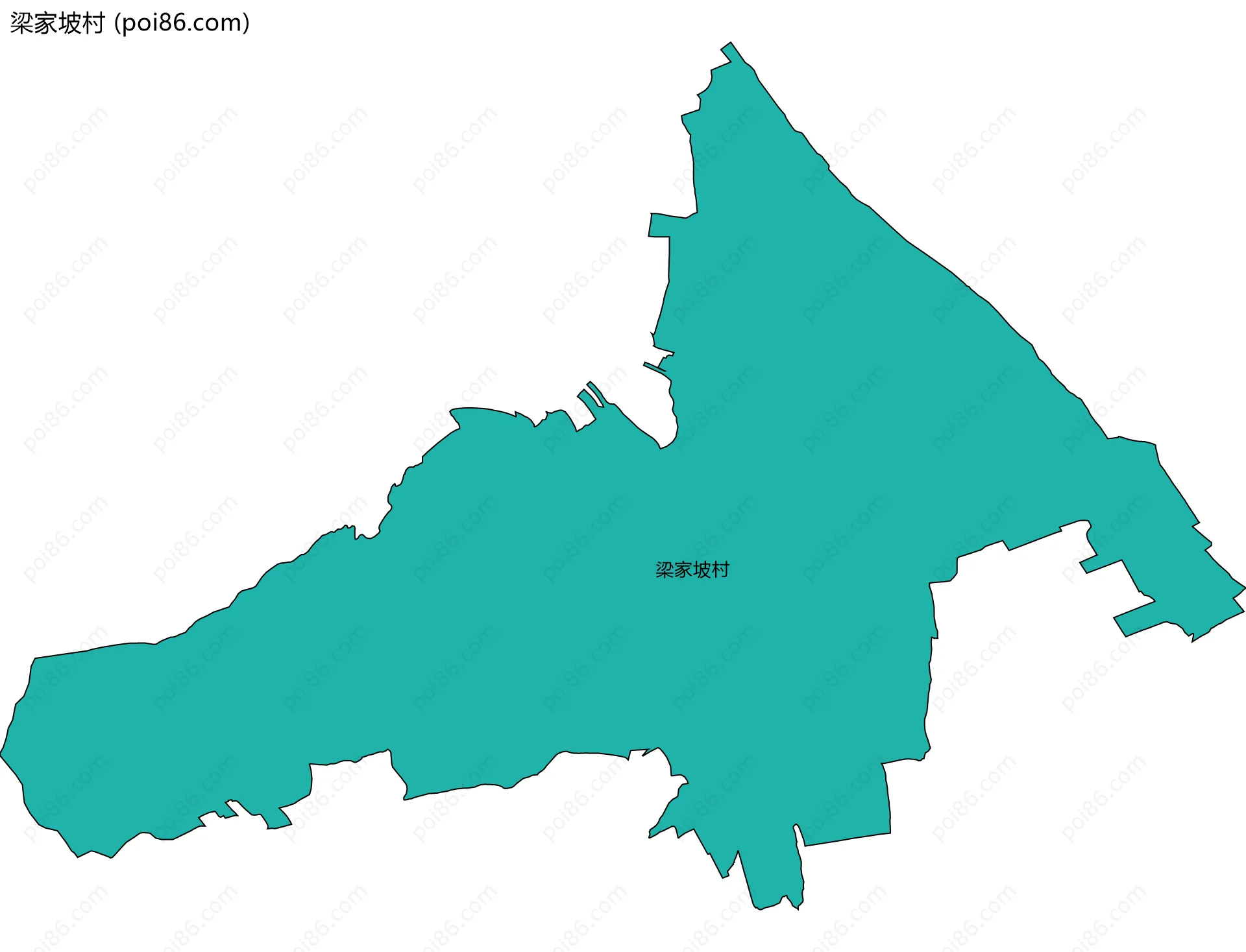 梁家坡村边界地图