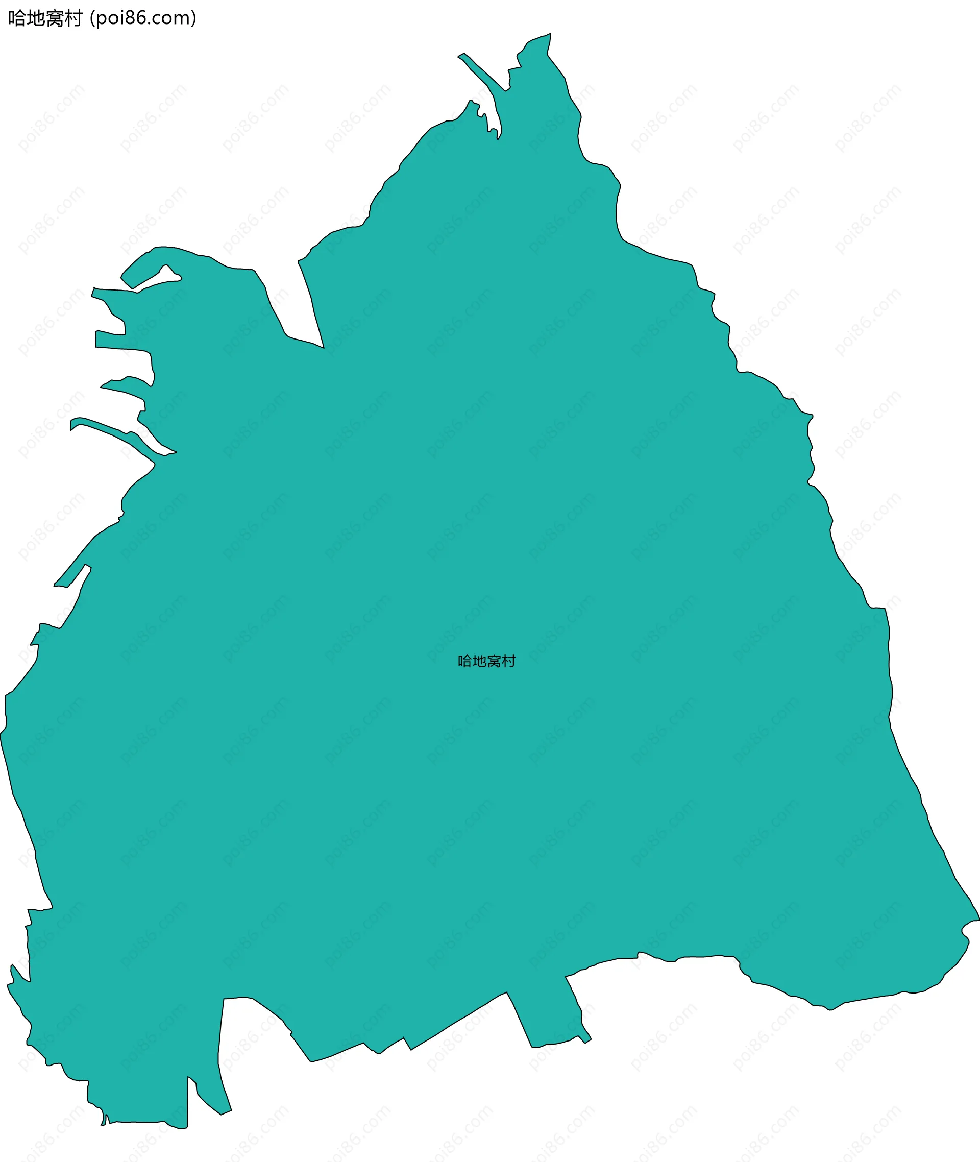 哈地窝村边界地图