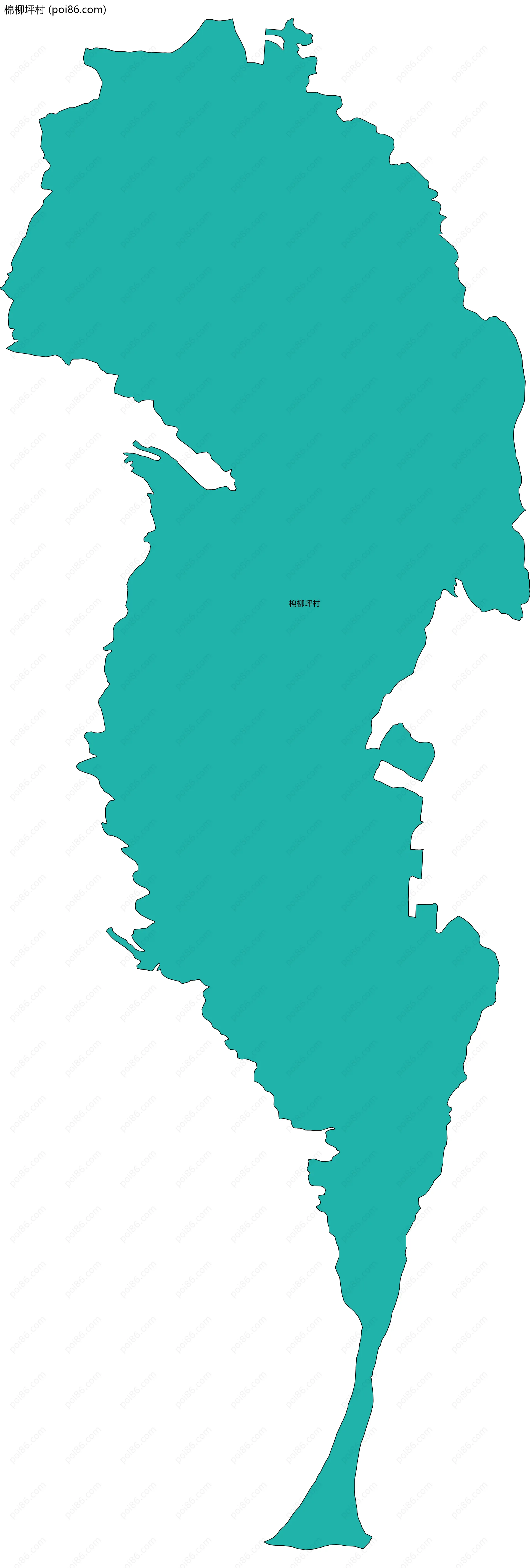 棉柳坪村边界地图