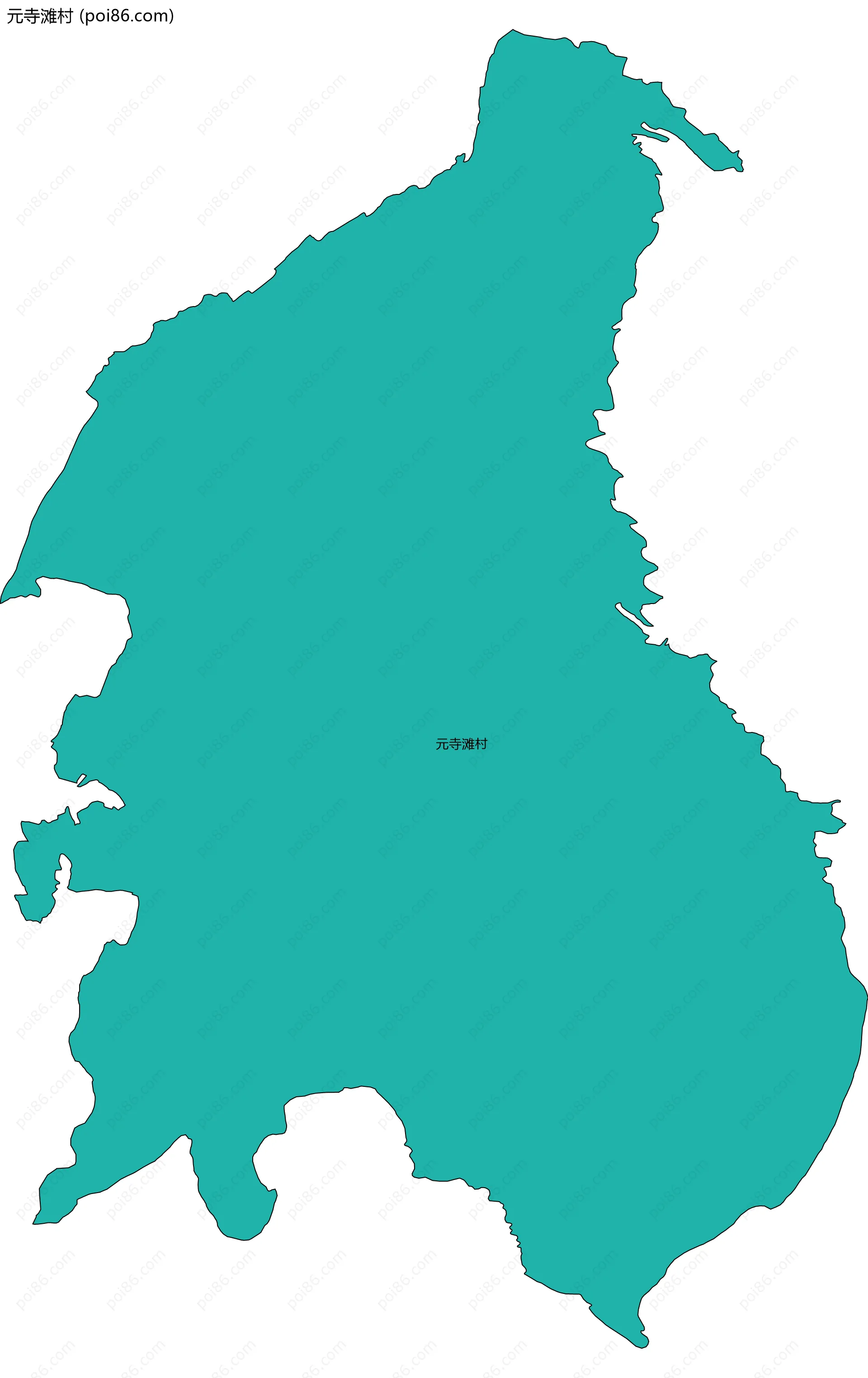 元寺滩村边界地图