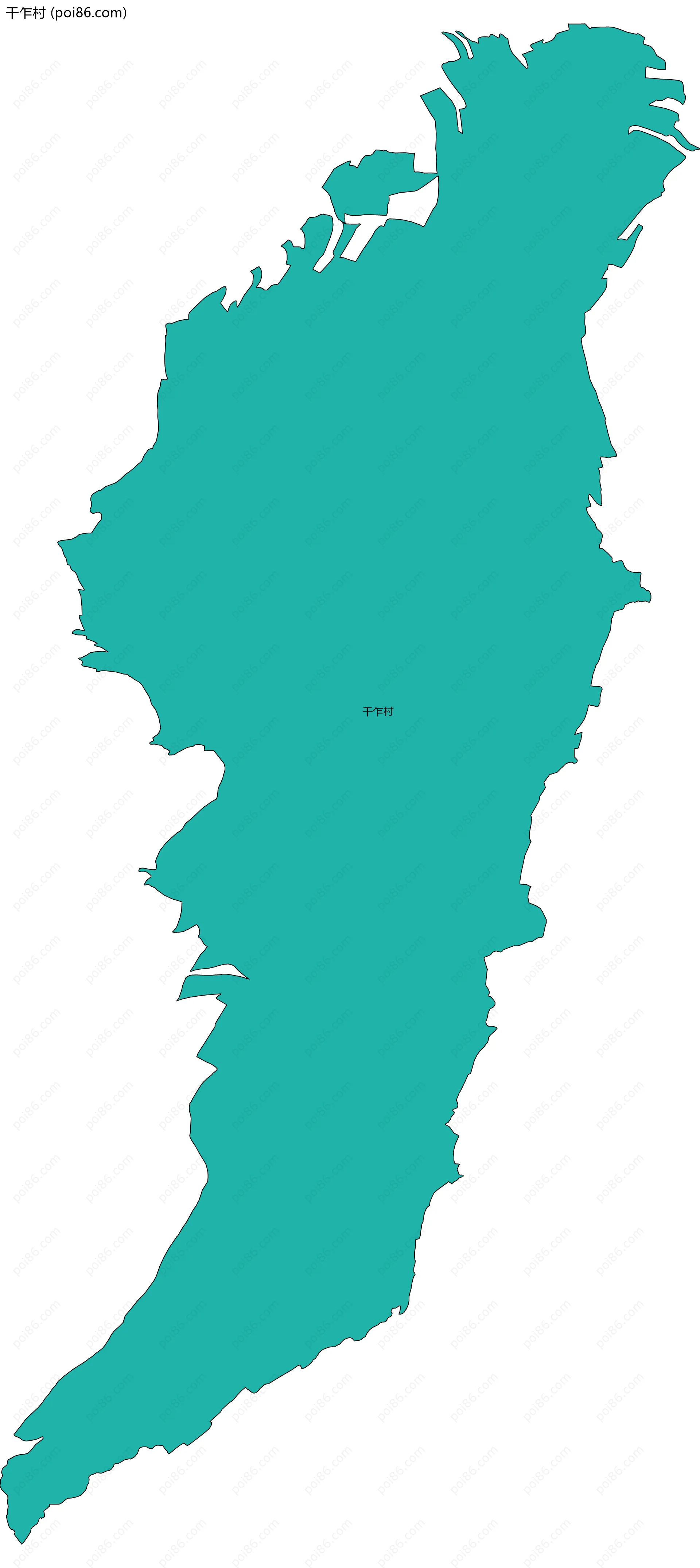 干乍村边界地图