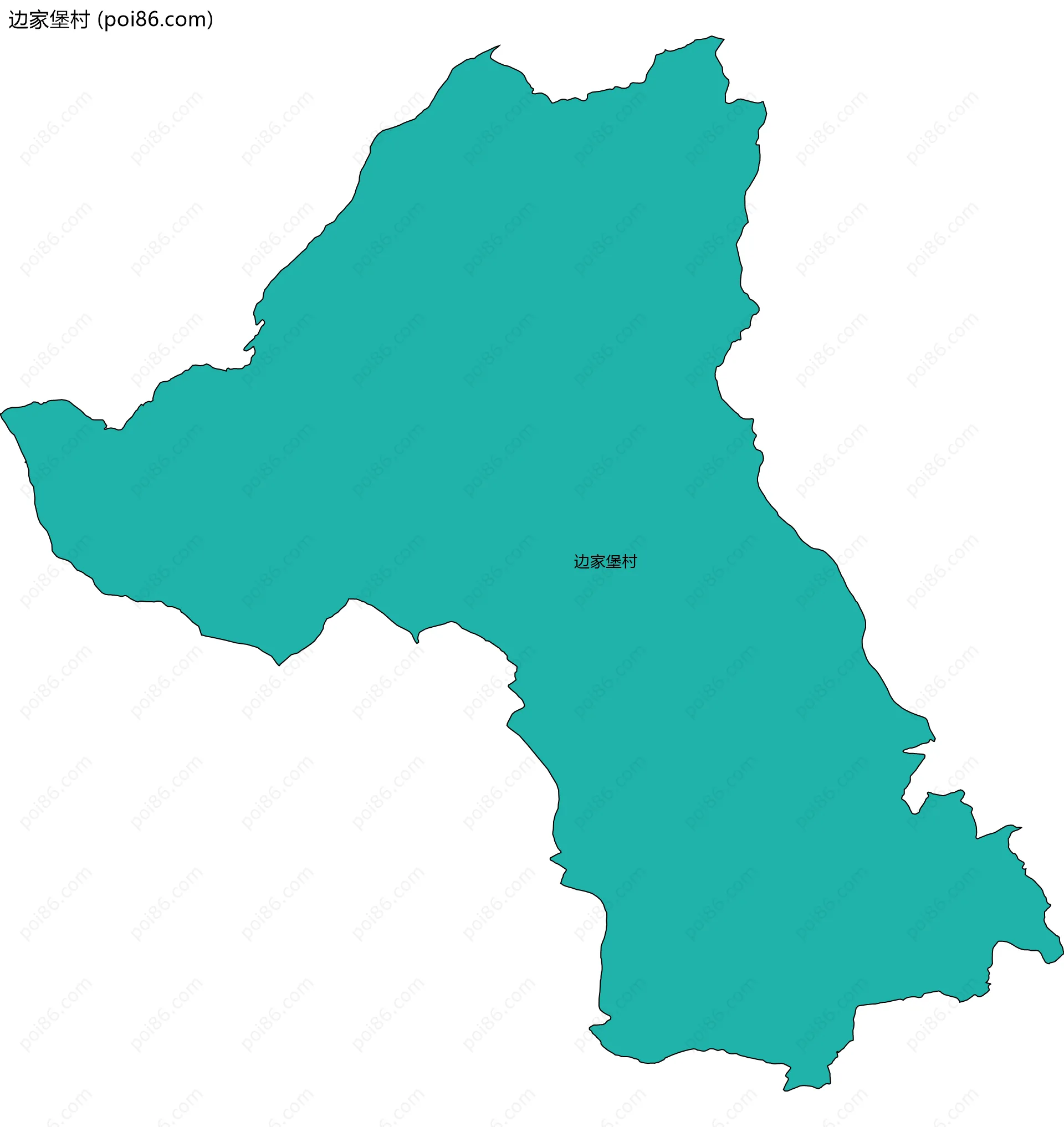 边家堡村边界地图