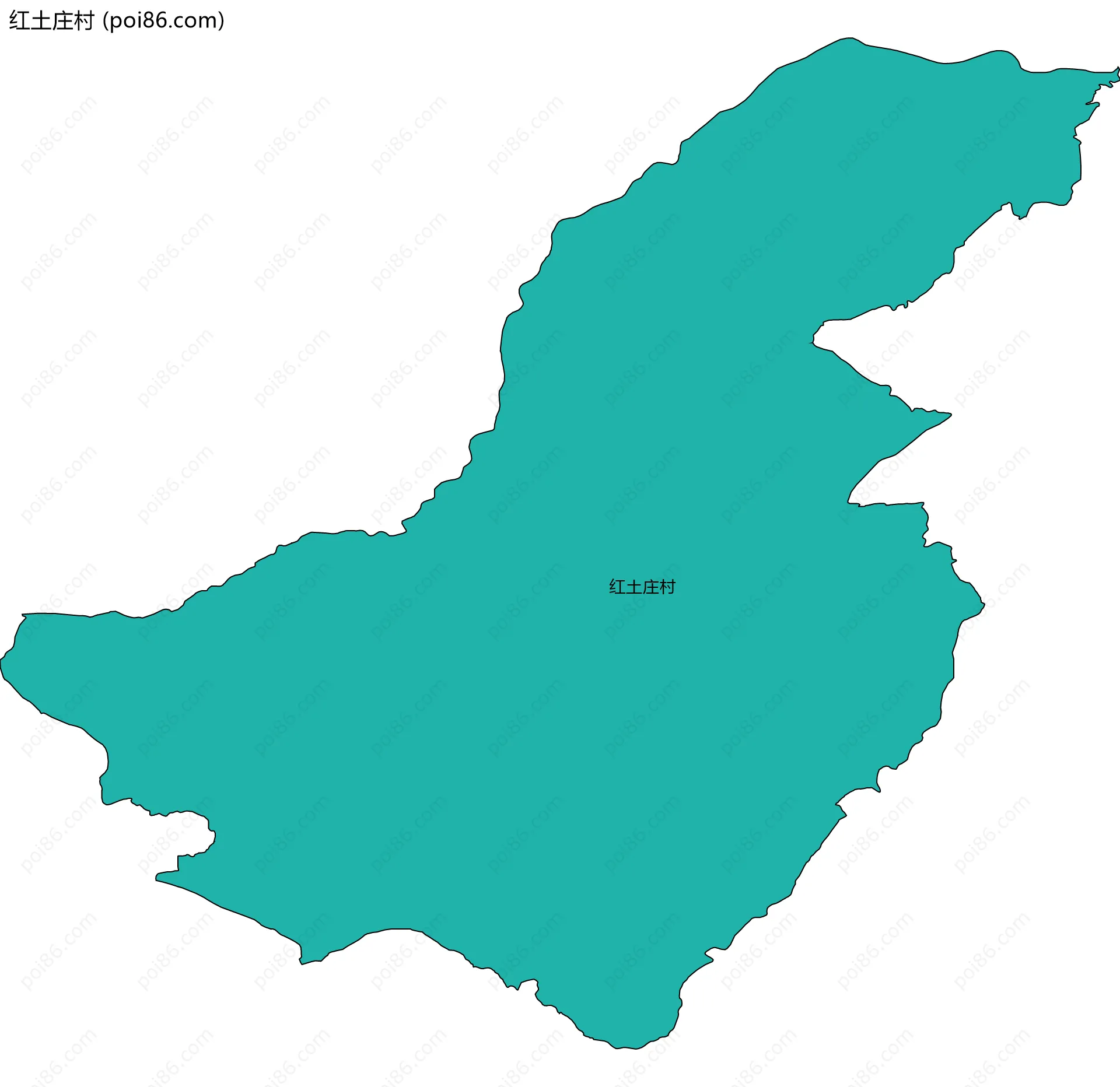 红土庄村边界地图