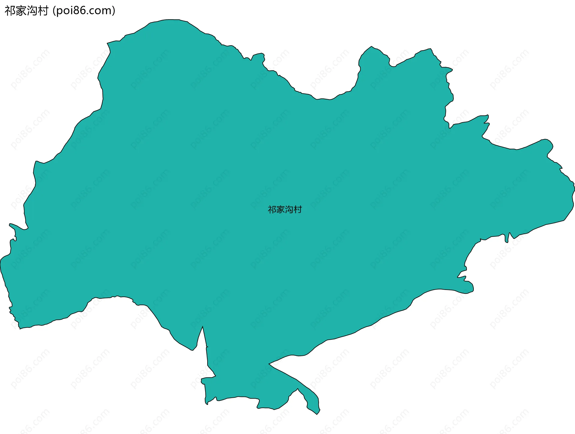 祁家沟村边界地图