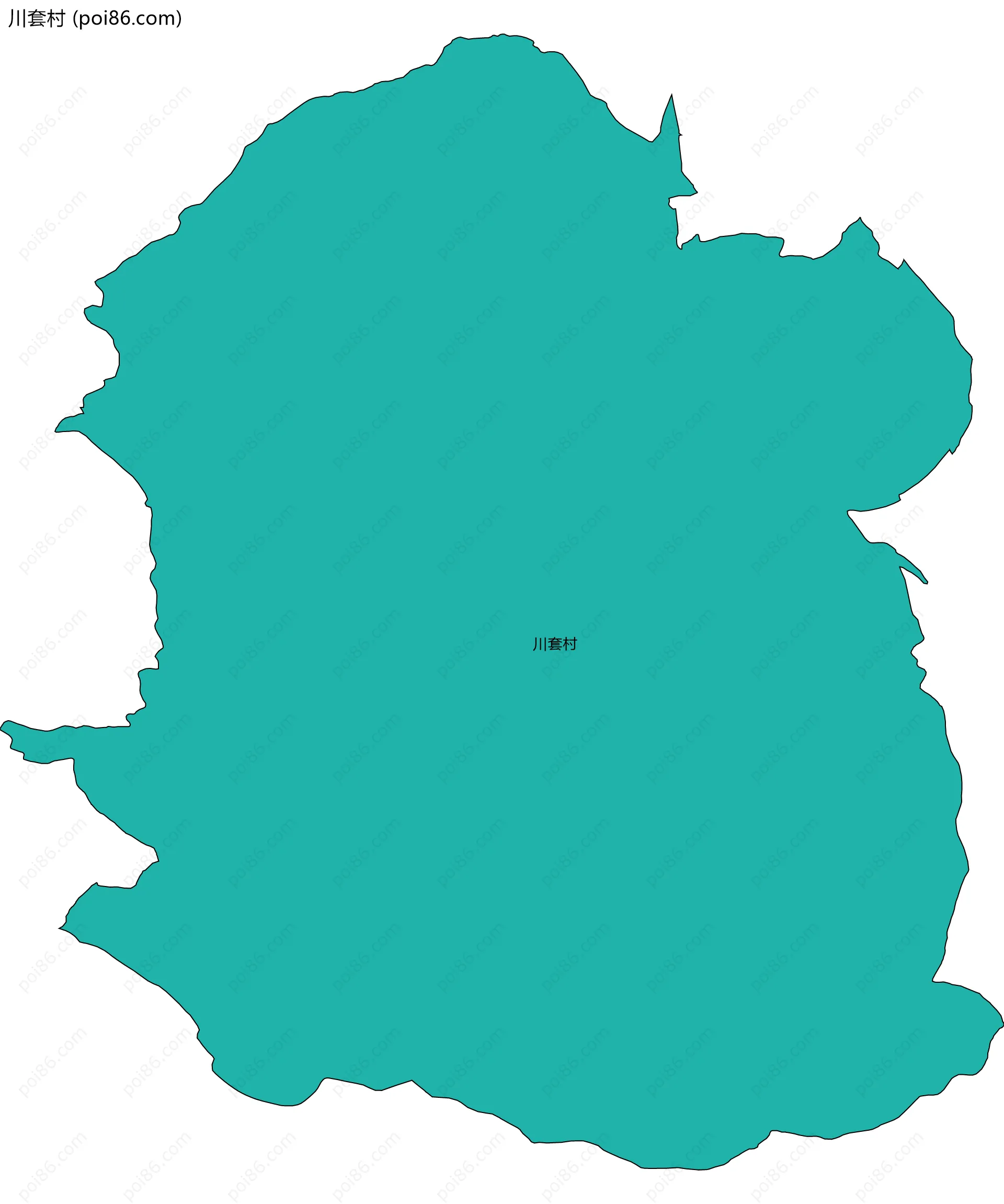 川套村边界地图