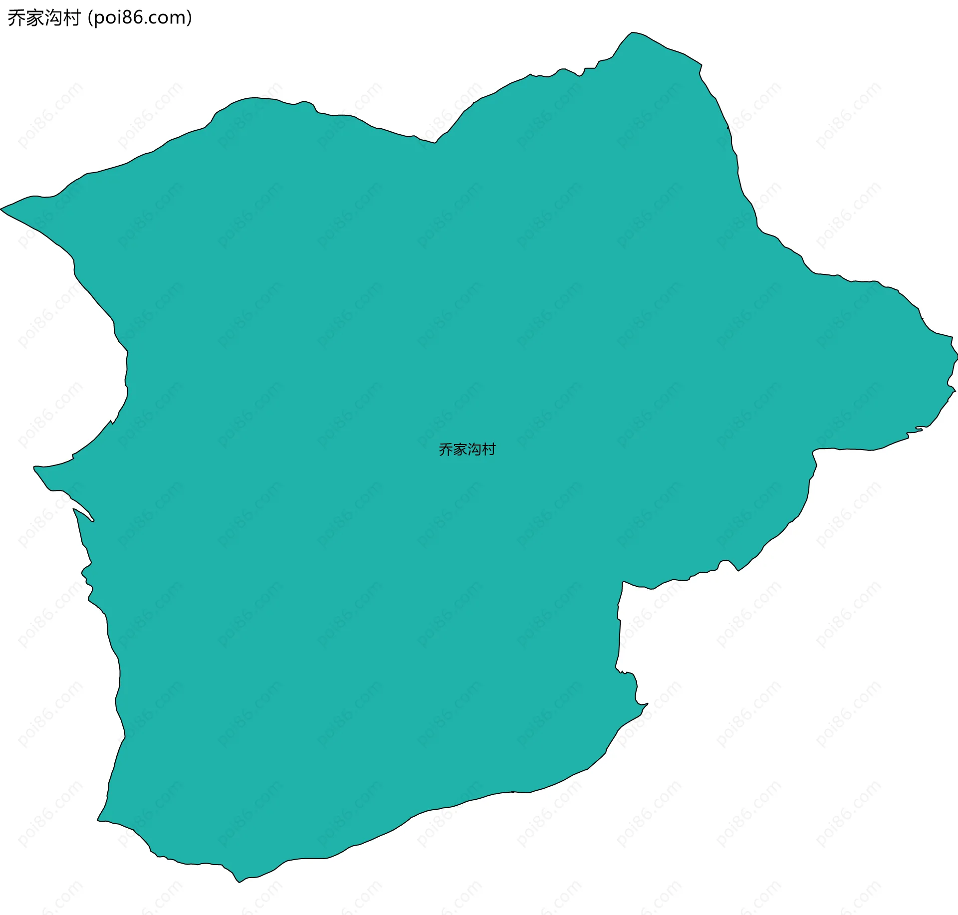 乔家沟村边界地图